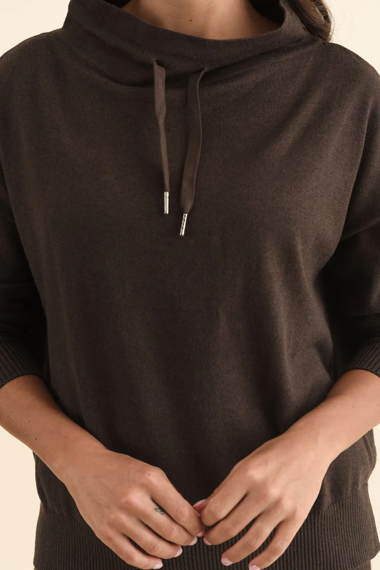 Rowan Chocolate Cotton Cashmere Knit Jumper sold by Blue Bungalow product image thumbnail 5