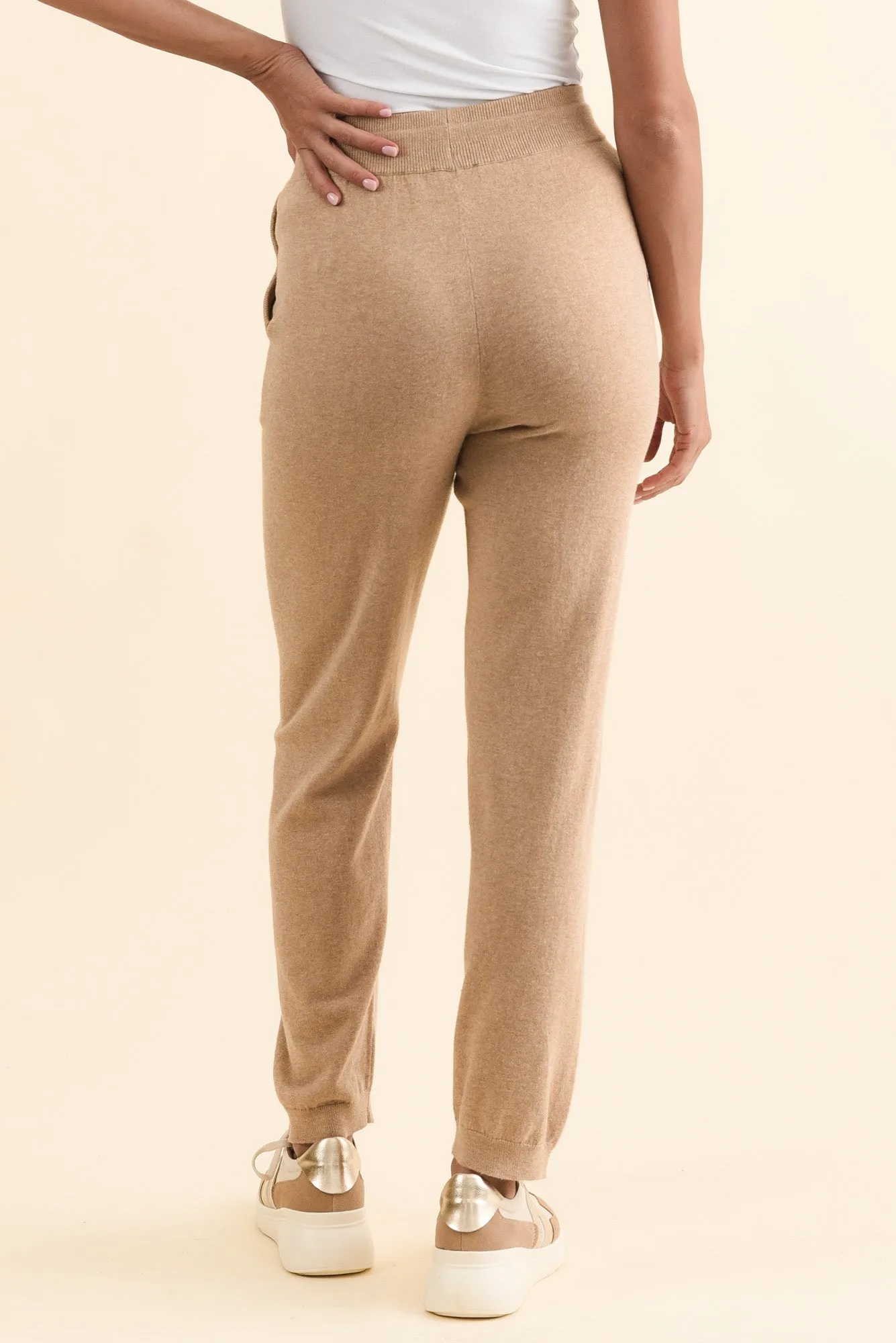 Rowan Cream Cotton Cashmere Knit Pants sold by Blue Bungalow product image thumbnail 4