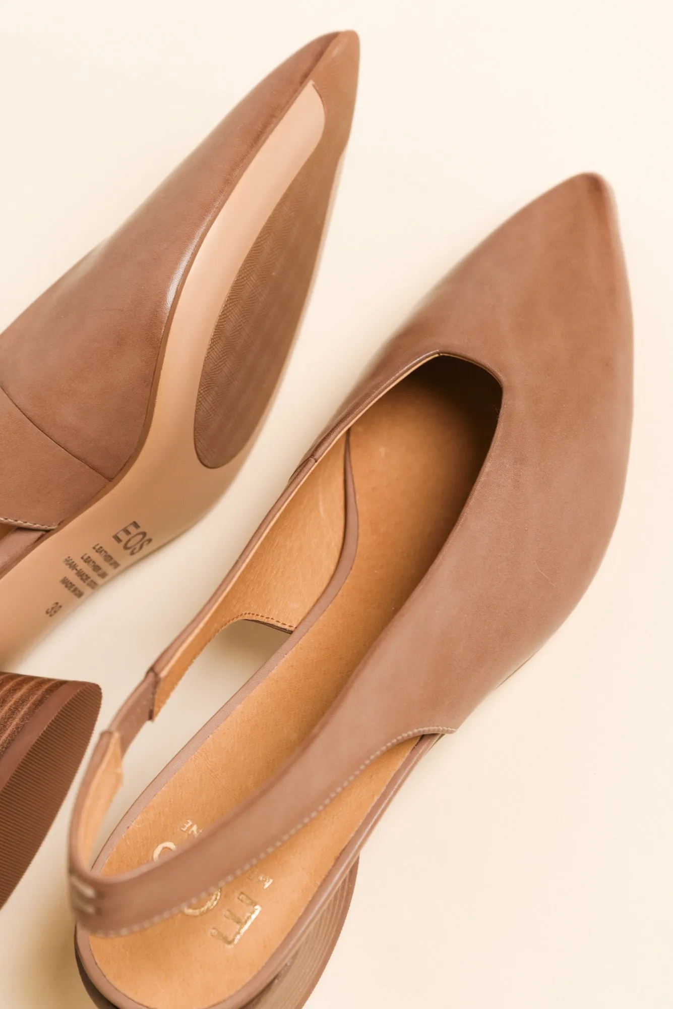 Hatti Taupe Leather Slingback Heel sold by Blue Bungalow product image thumbnail 3