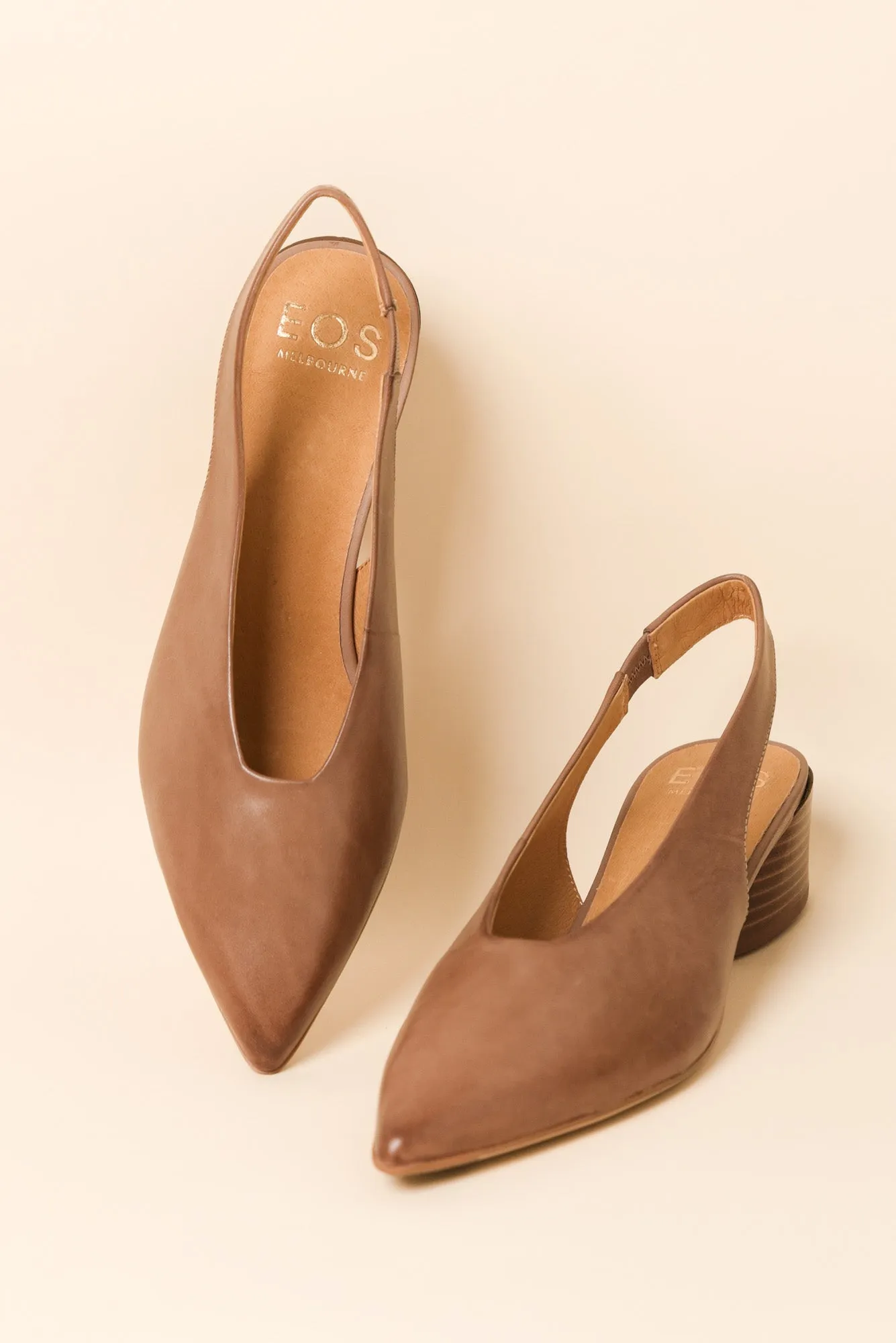 Hatti Taupe Leather Slingback Heel sold by Blue Bungalow product image thumbnail 2