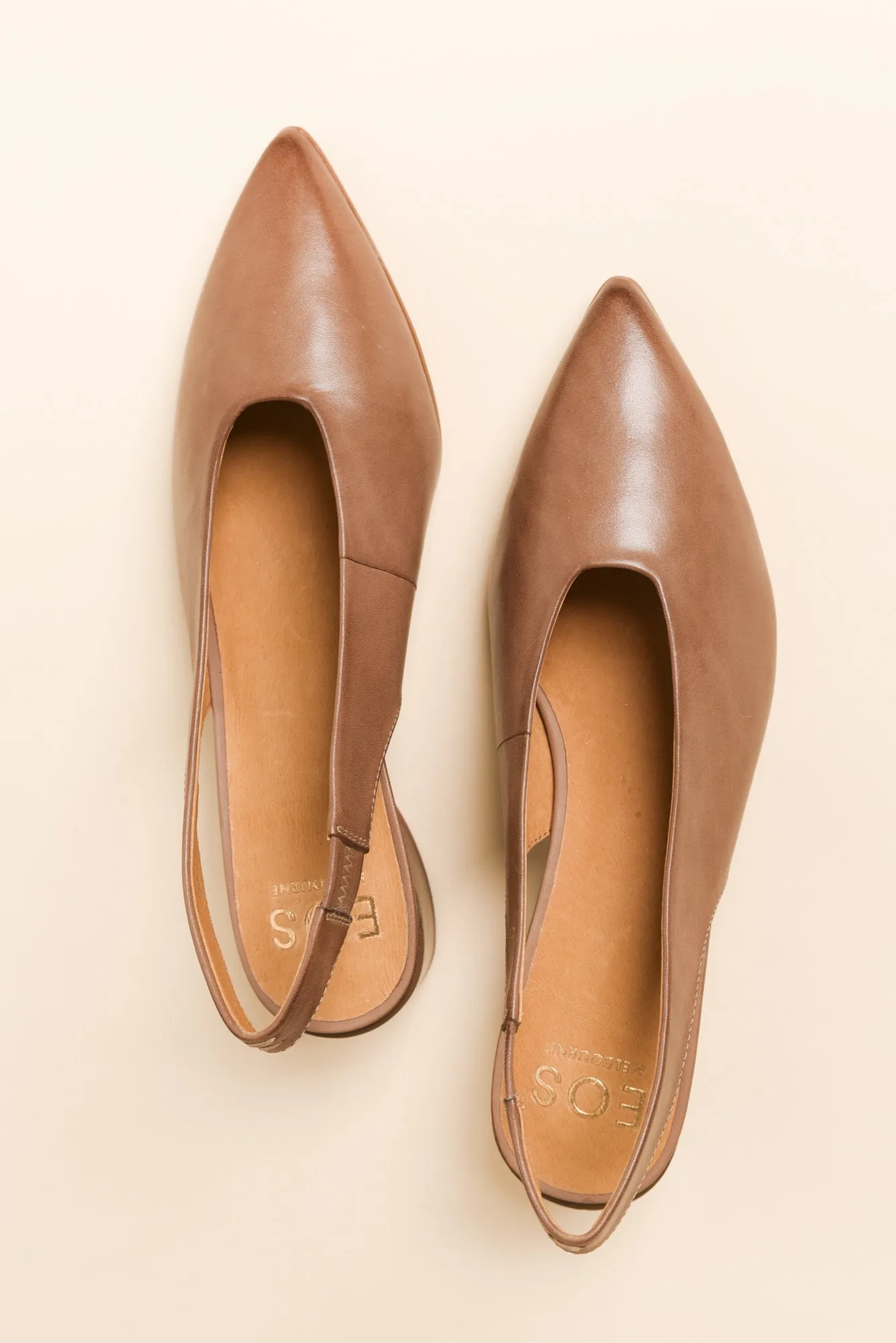 Hatti Taupe Leather Slingback Heel sold by Blue Bungalow product image thumbnail 4