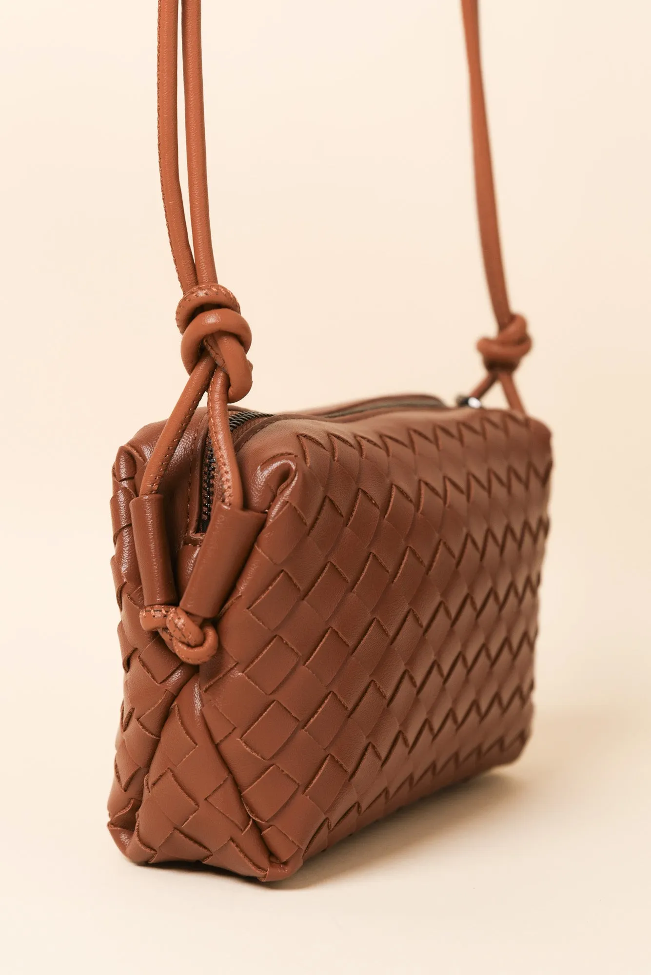 Tellaro Tan Woven Crossbody Bag sold by Blue Bungalow product image thumbnail 2