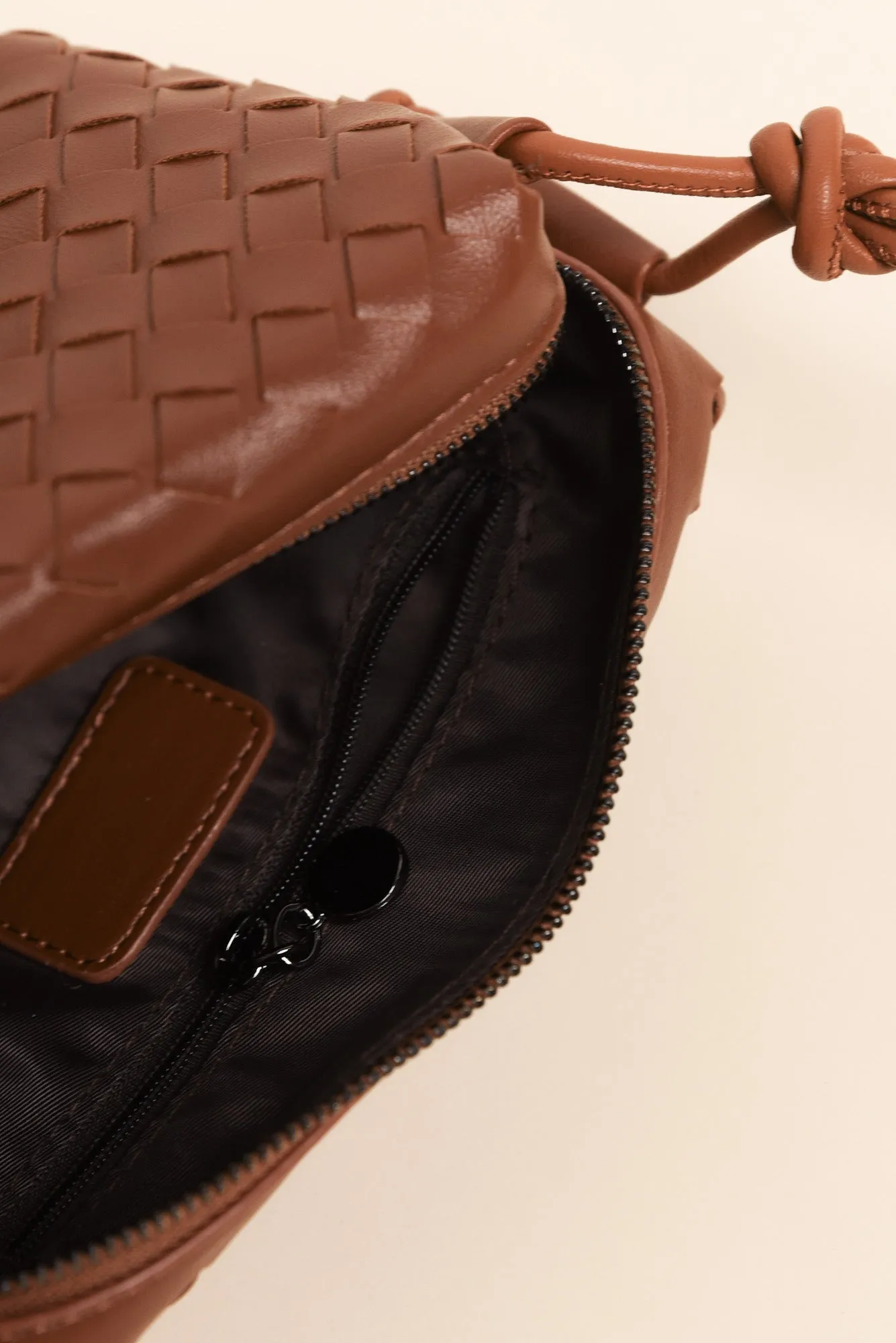 Tellaro Tan Woven Crossbody Bag sold by Blue Bungalow product image thumbnail 3