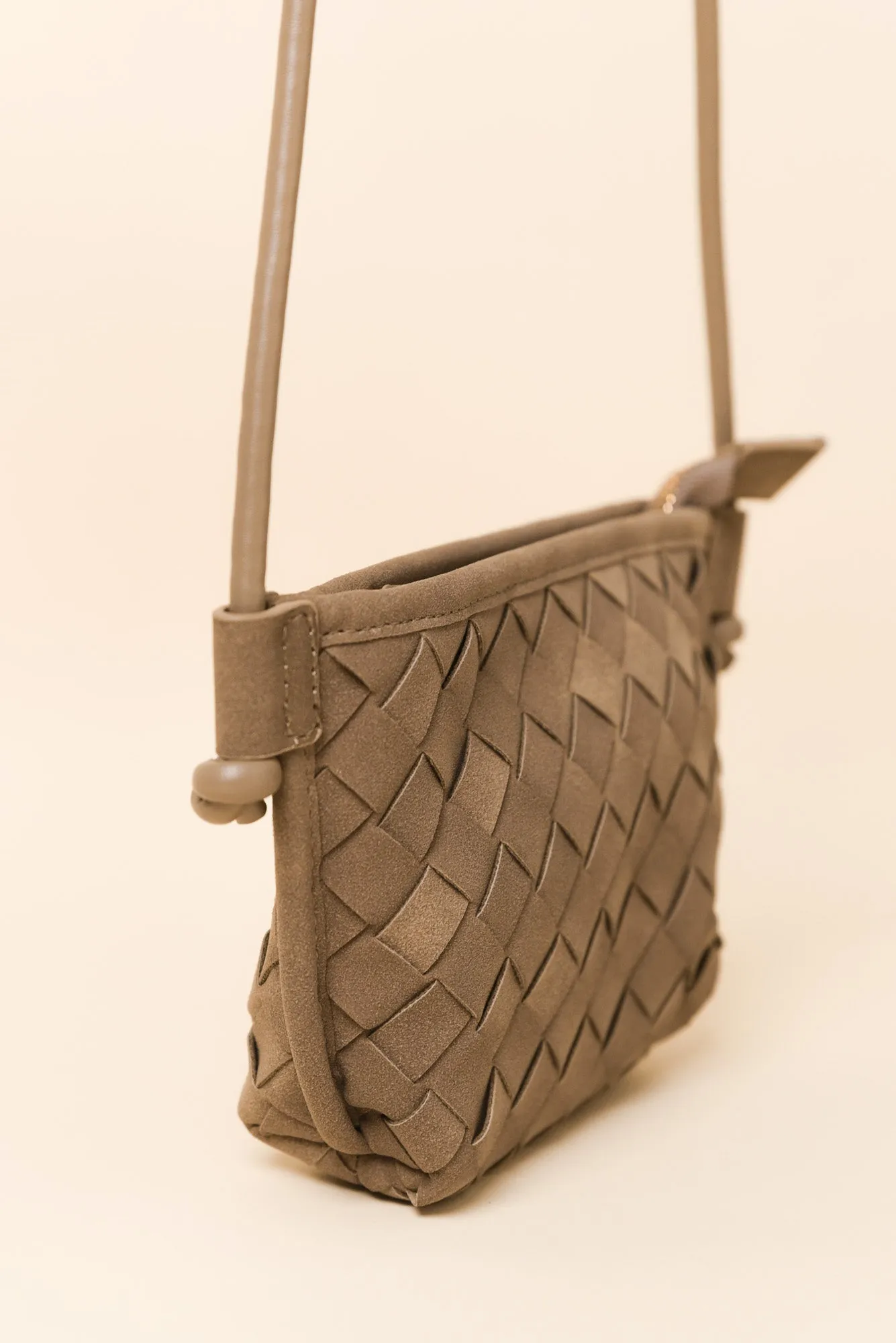 Perez Taupe Suede Crossbody Bag sold by Blue Bungalow product image thumbnail 2