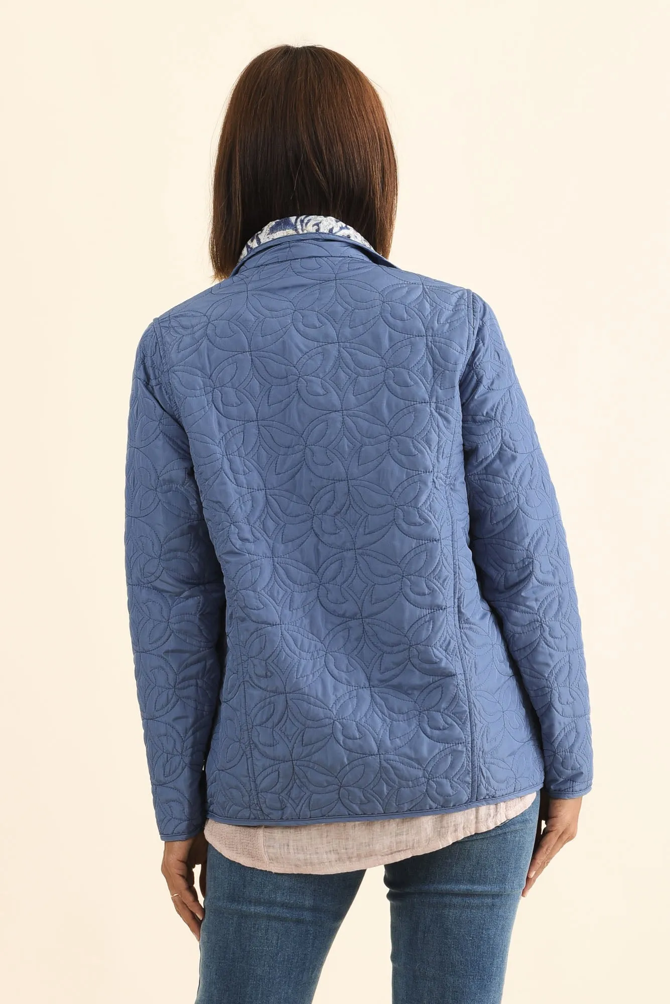 Stefan Blue Paisley Embroidered Button Jacket sold by Blue Bungalow product image thumbnail 5