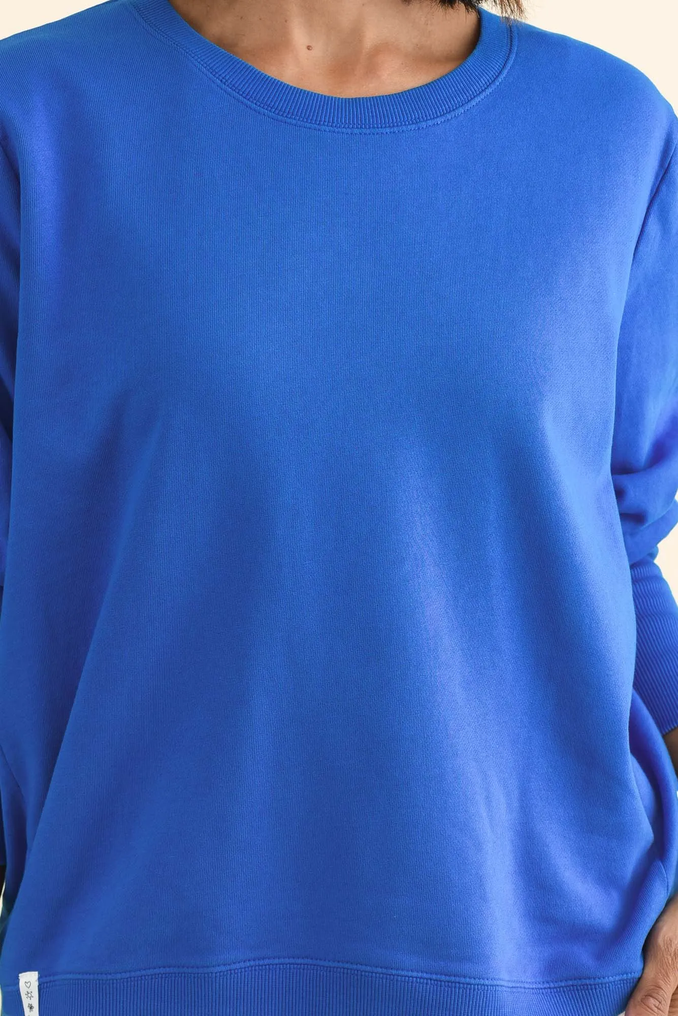 Divine Cobalt Cotton Crew Sweatshirt sold by Blue Bungalow product image thumbnail 5