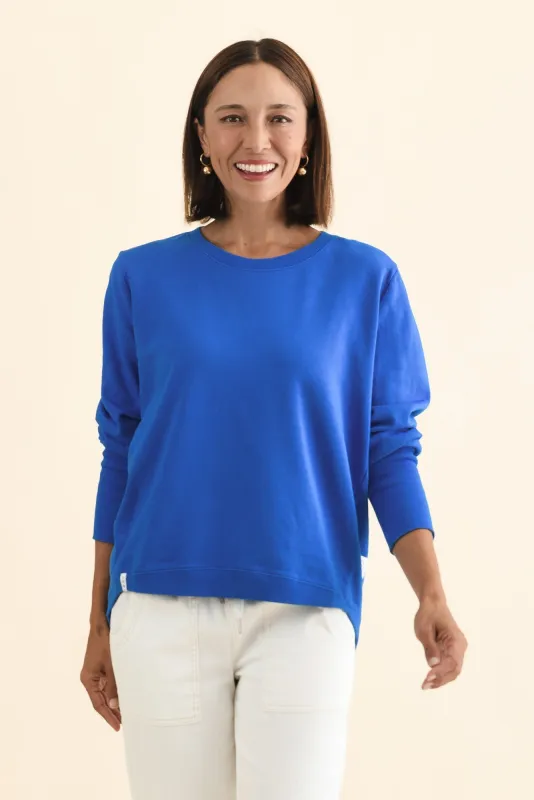 Divine Cobalt Cotton Crew Sweatshirt made by Elm Lifestyle