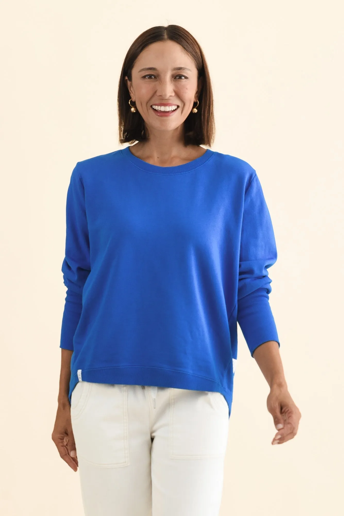 Divine Cobalt Cotton Crew Sweatshirt sold by Blue Bungalow