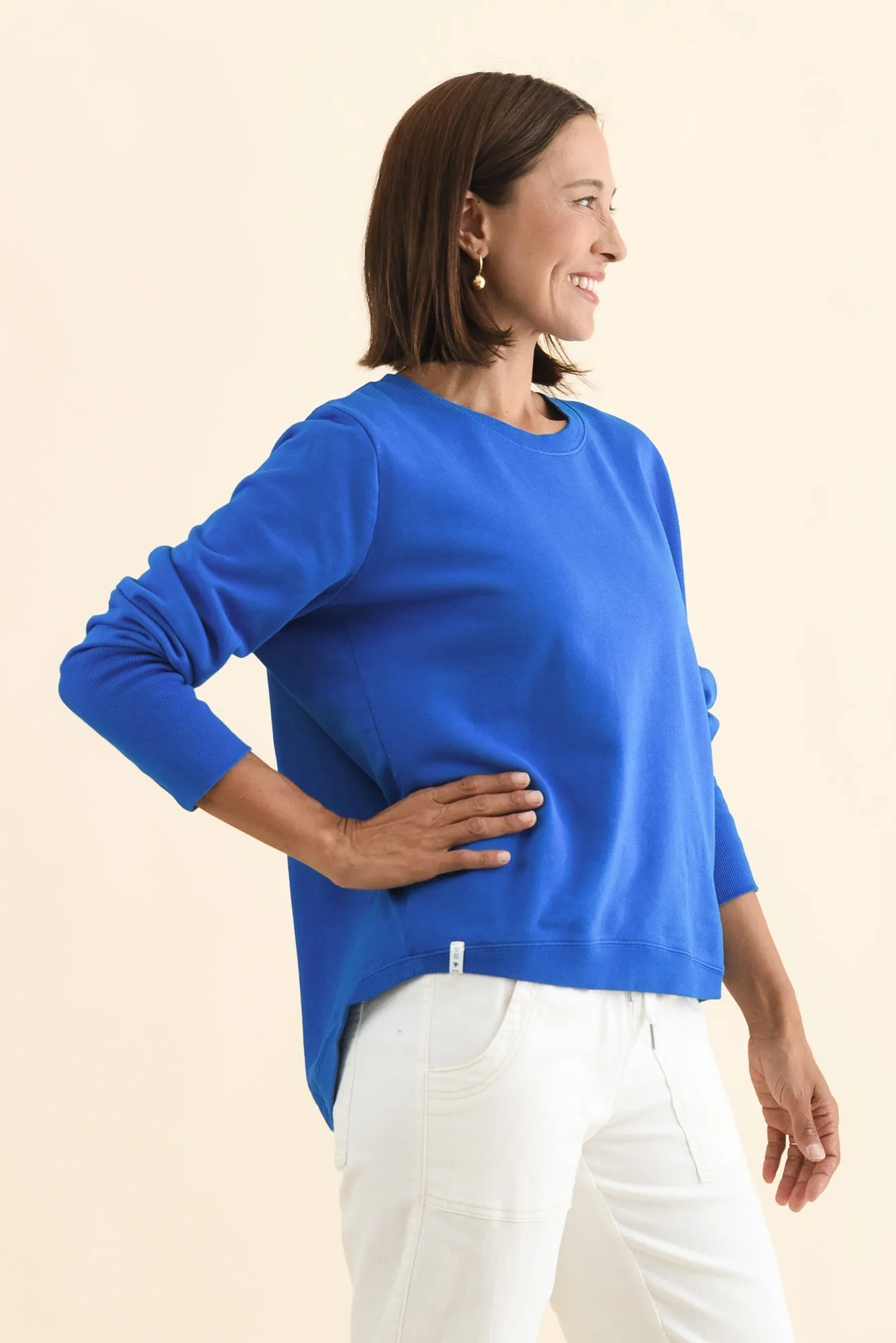 Divine Cobalt Cotton Crew Sweatshirt sold by Blue Bungalow product image thumbnail 3