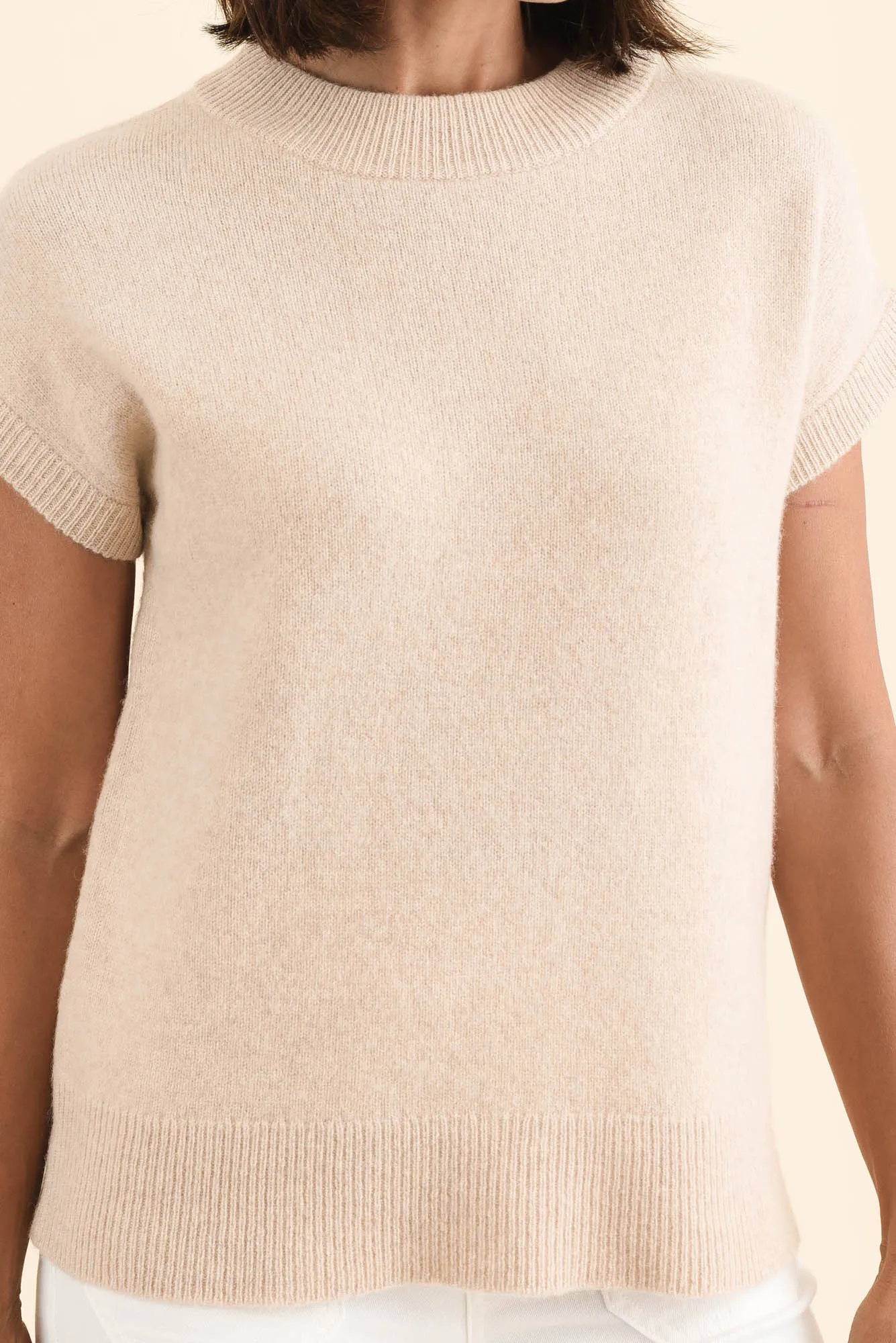 Astor Cream Yak Wool Knit Top sold by Blue Bungalow product image thumbnail 5