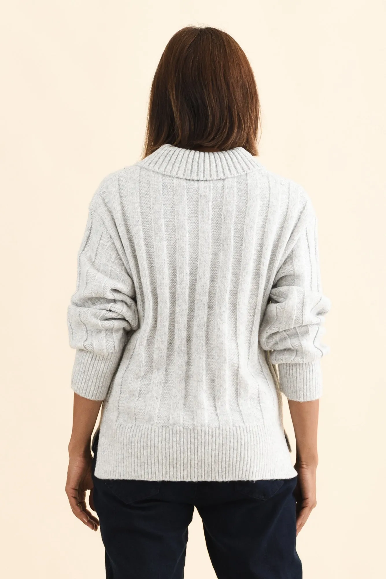 Guy Grey Collared Knit Jumper sold by Blue Bungalow product image thumbnail 4