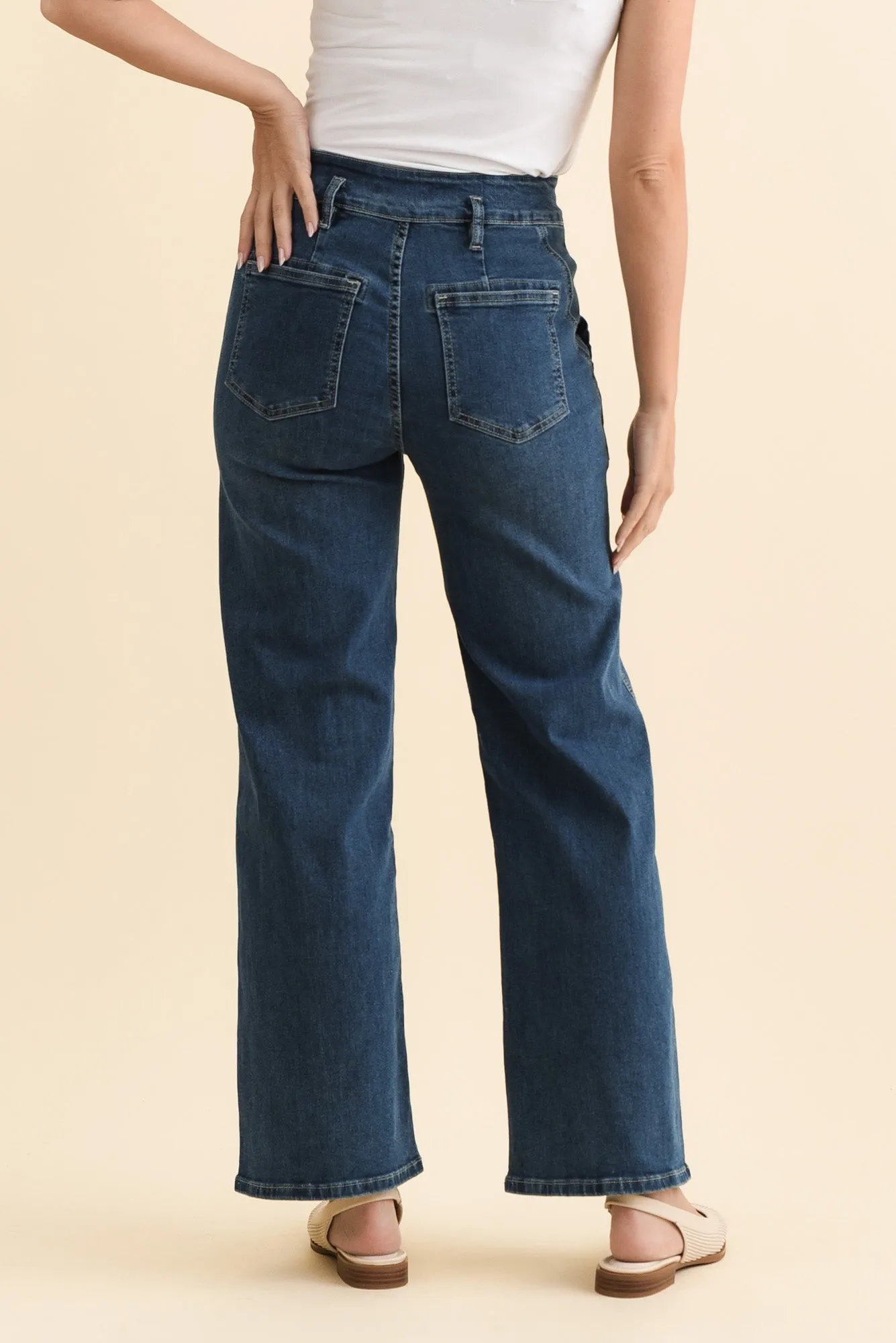 Orwell Blue Straight Leg Jeans sold by Blue Bungalow product image thumbnail 5