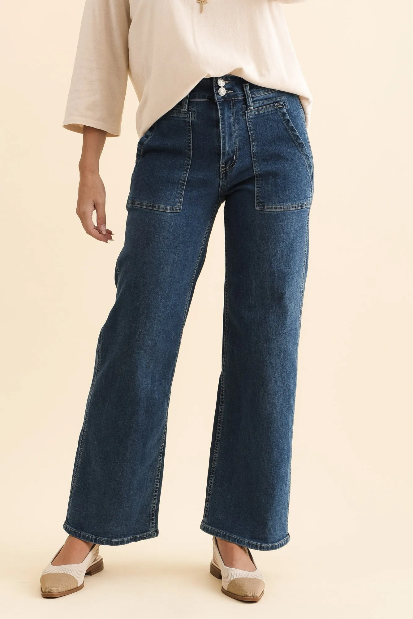 Orwell Blue Straight Leg Jeans sold by Blue Bungalow product image thumbnail 2