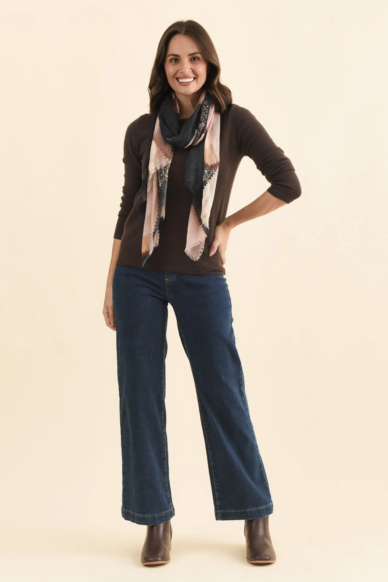 Valery Chocolate Wool Cashmere Jumper sold by Blue Bungalow product image thumbnail 2