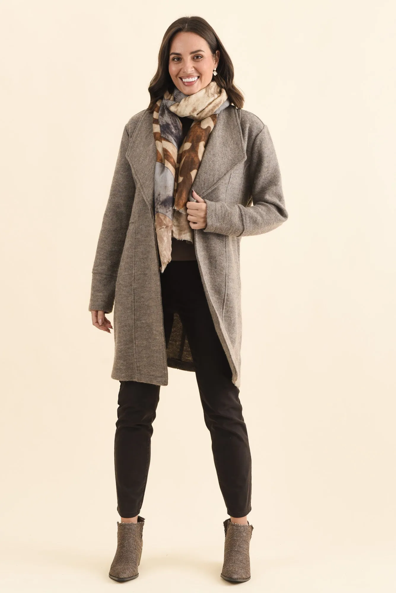 Raquel Taupe Wool Coat sold by Blue Bungalow product image thumbnail 2