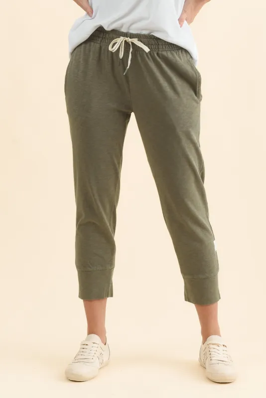 Fundamental Brunch Khaki Cotton Sweatpants made by Elm Lifestyle