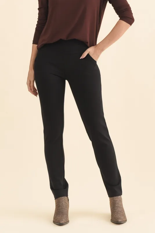 Zachary Black Stretch Pants made by Blue Bungalow