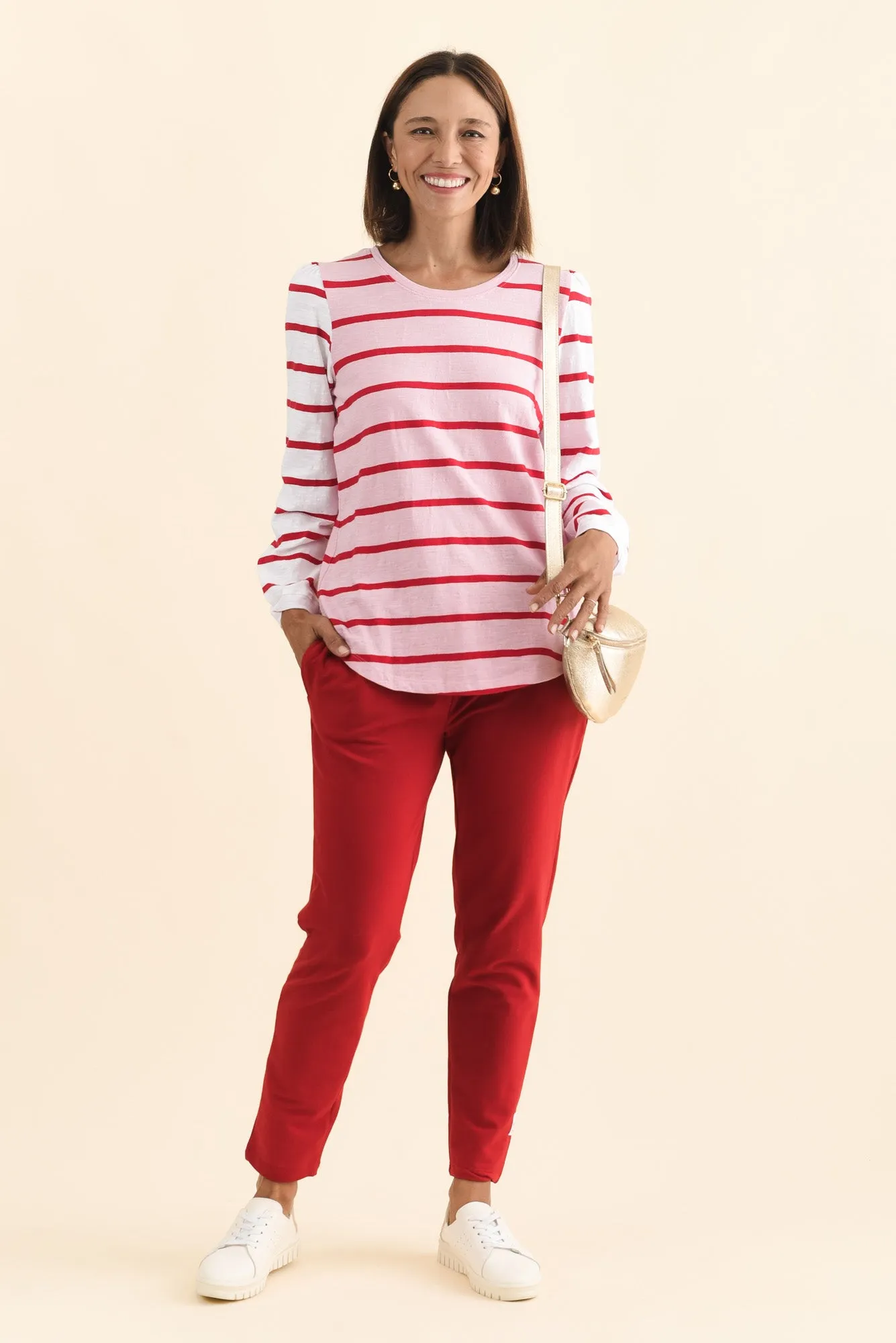 Lobby Red Cotton Relaxed Sweatpants sold by Blue Bungalow product image thumbnail 2