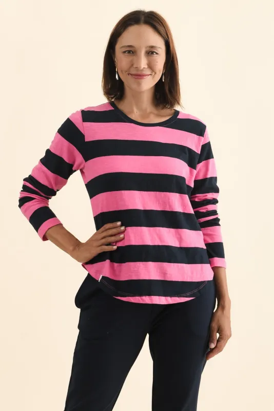 Spritz Navy Stripe Long Sleeve Tee made by Elm Lifestyle