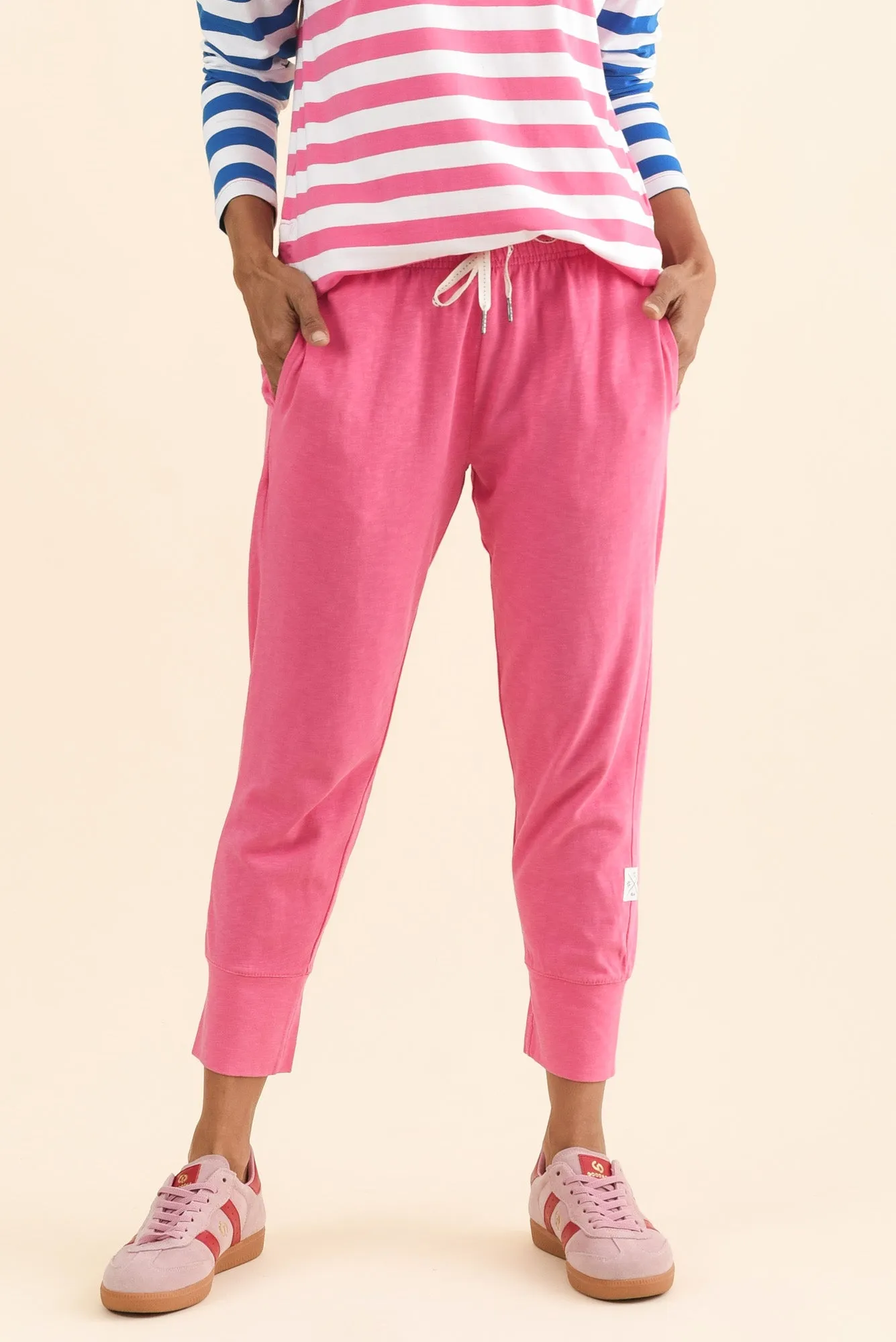 Fundamental Brunch Hot Pink Cotton Sweatpants sold by Blue Bungalow