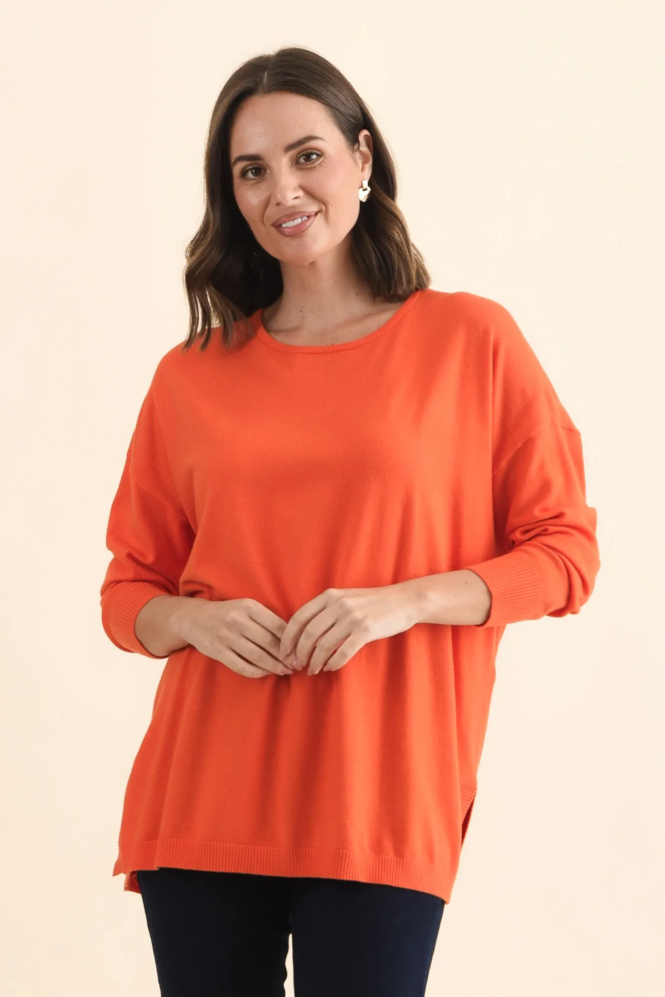 Tanner Orange Knit Jumper sold by Blue Bungalow