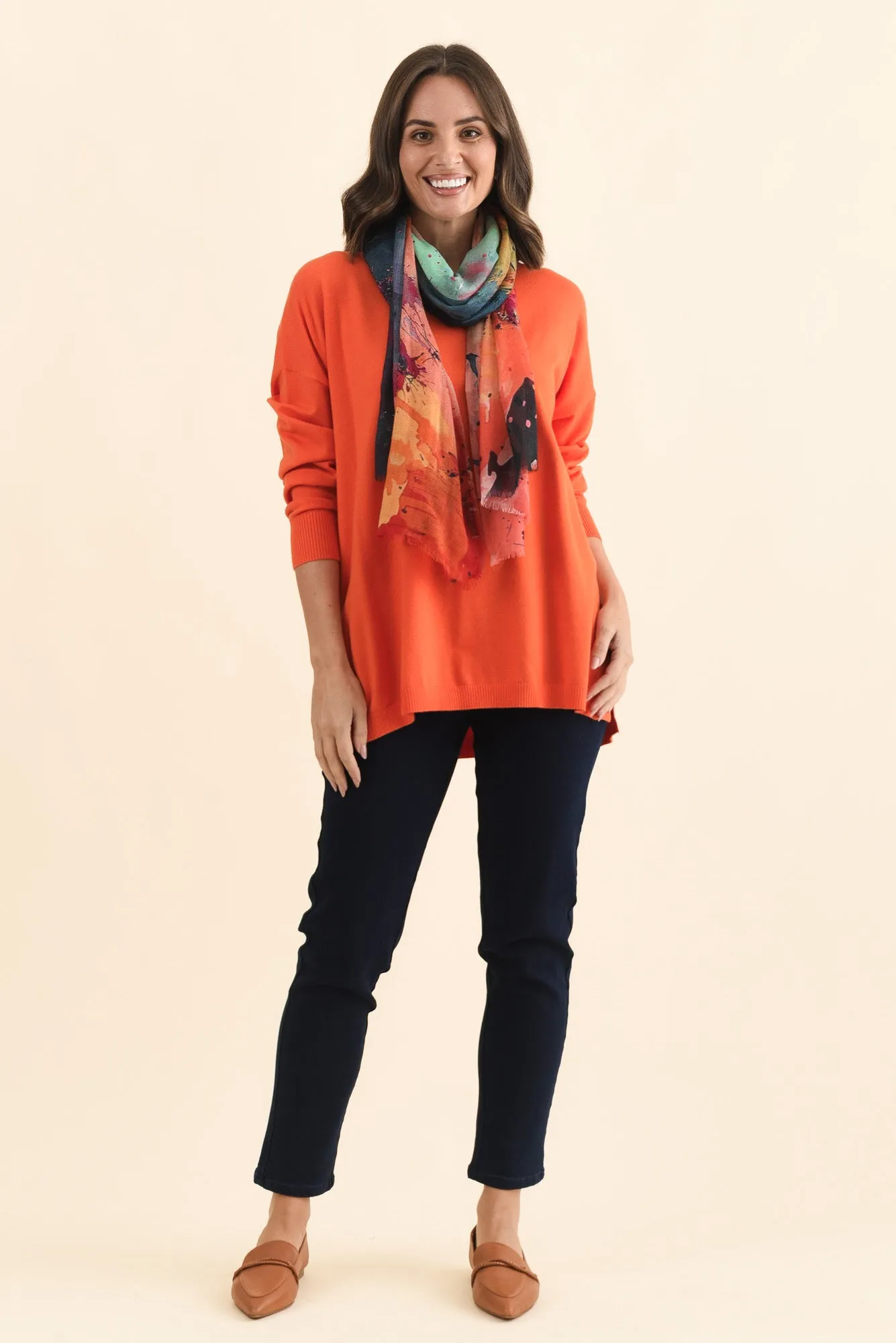 Tanner Orange Knit Jumper sold by Blue Bungalow product image thumbnail 2