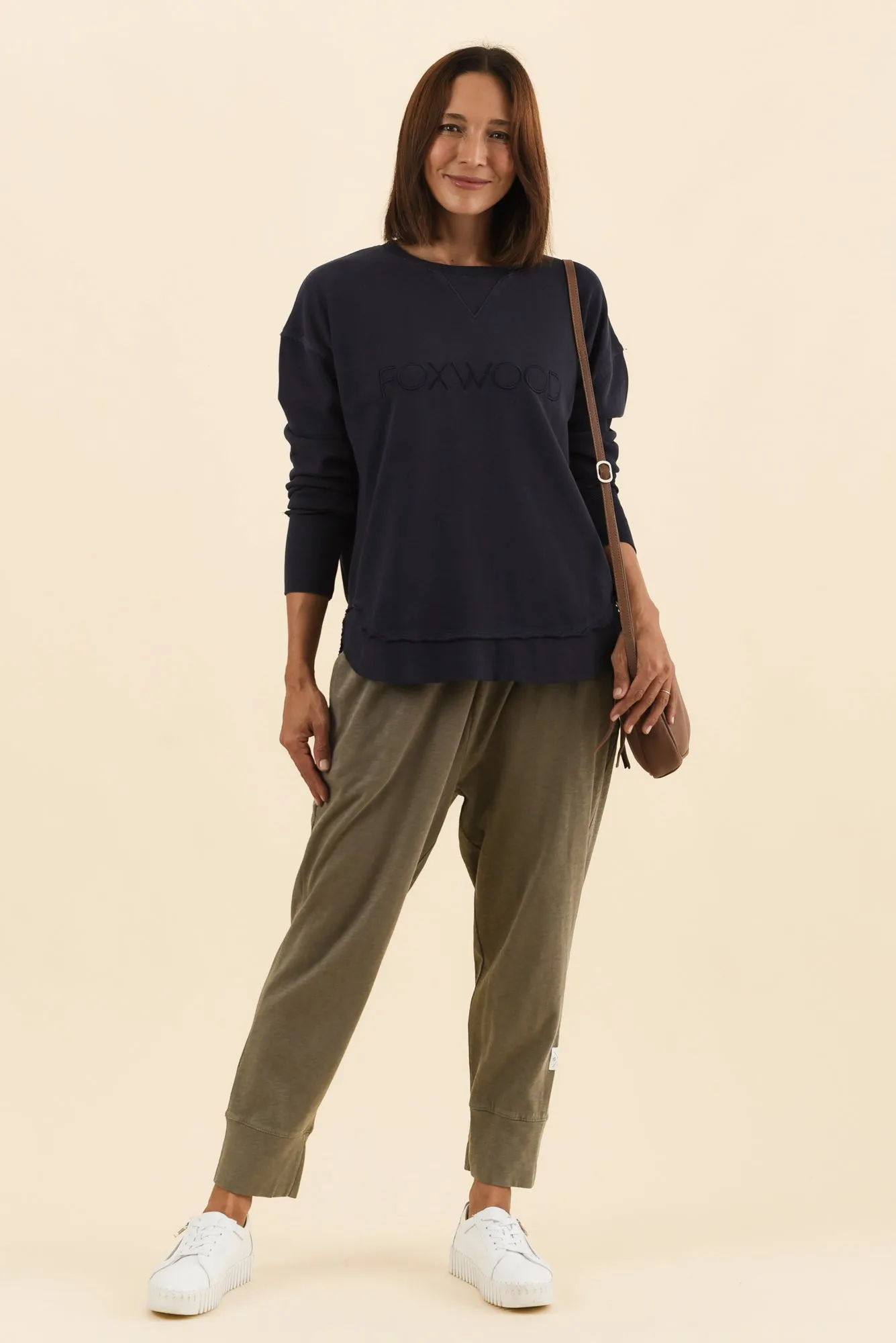 Simplified Navy Cotton Crewneck Sweatshirt sold by Blue Bungalow product image thumbnail 2