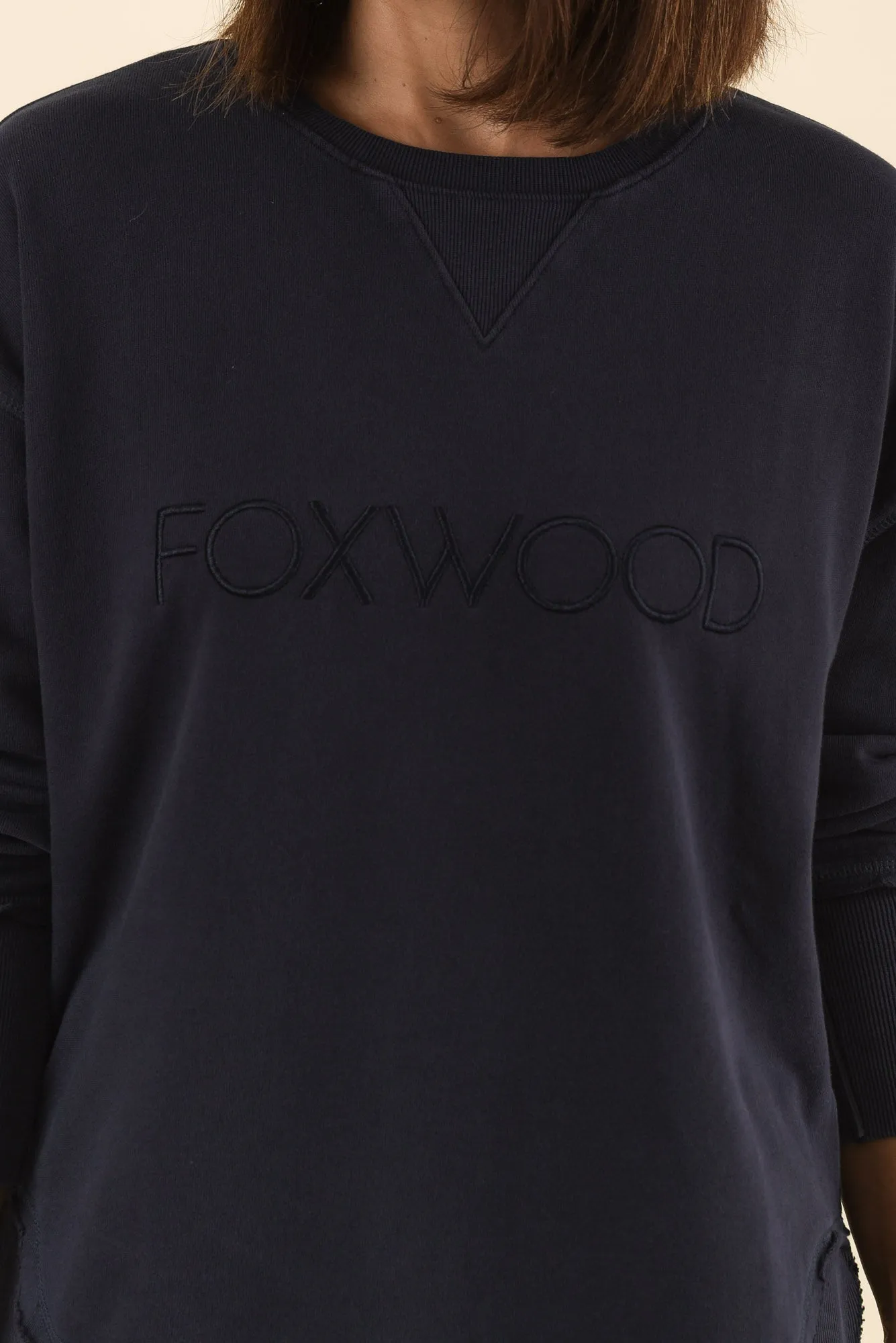 Simplified Navy Cotton Crewneck Sweatshirt sold by Blue Bungalow product image thumbnail 5