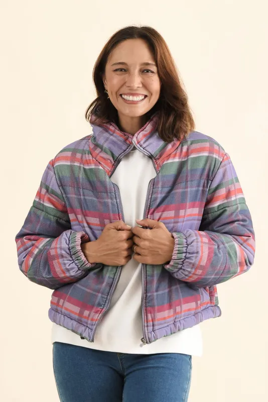 Samwise Blue Check Corduroy Jacket made by Elm Lifestyle