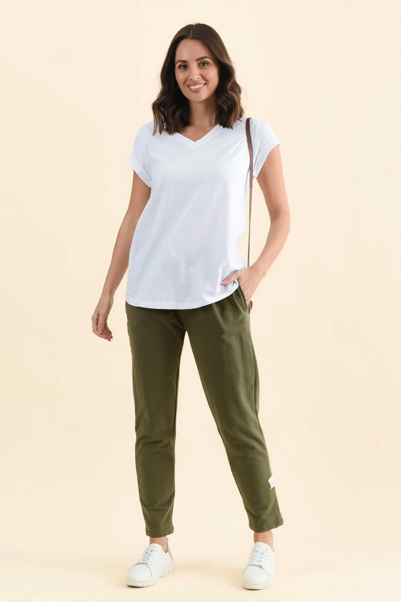 Monte White Cotton Vee Tee sold by Blue Bungalow product image thumbnail 2