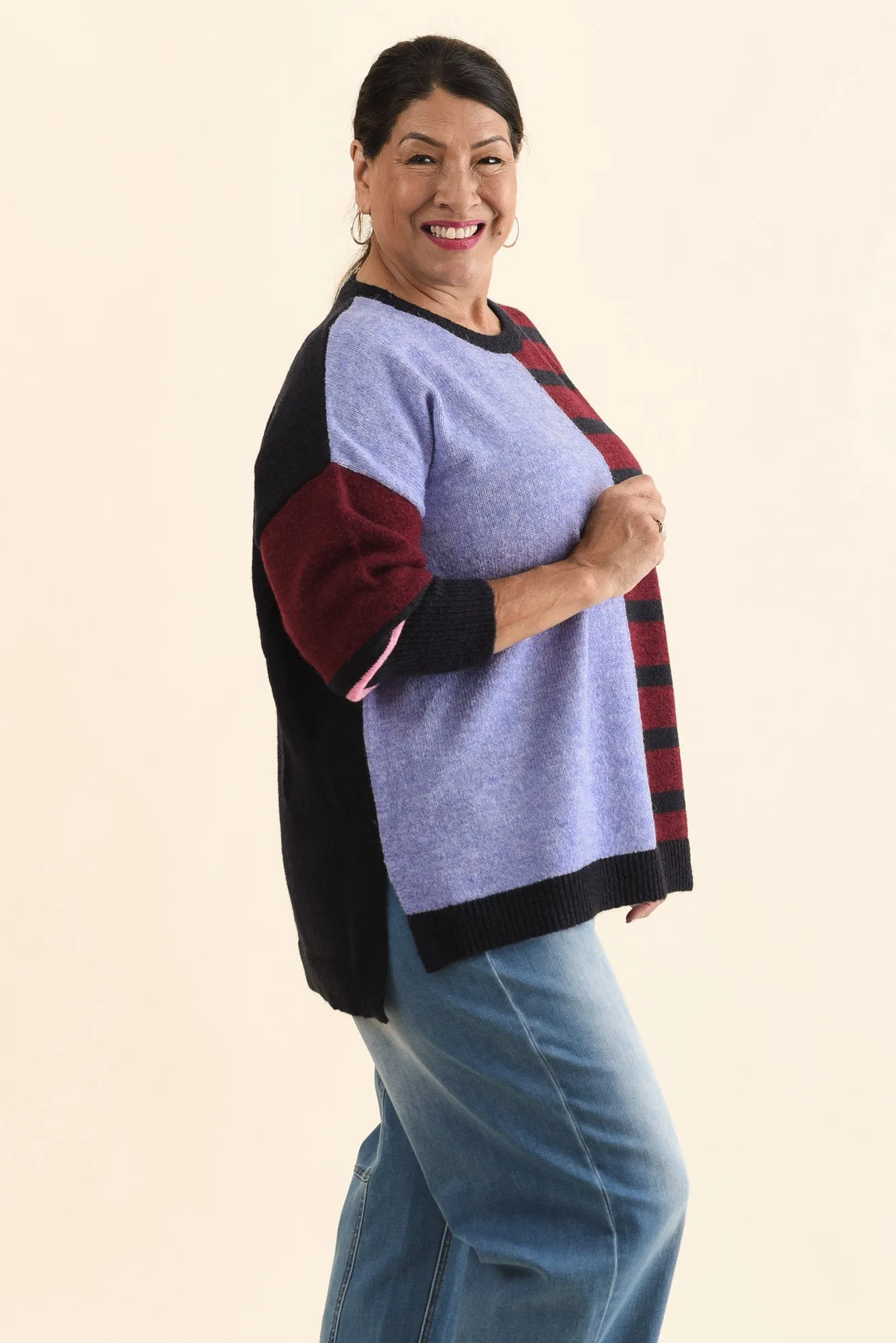 Kit Red Splice Knit Jumper sold by Blue Bungalow product image thumbnail 3