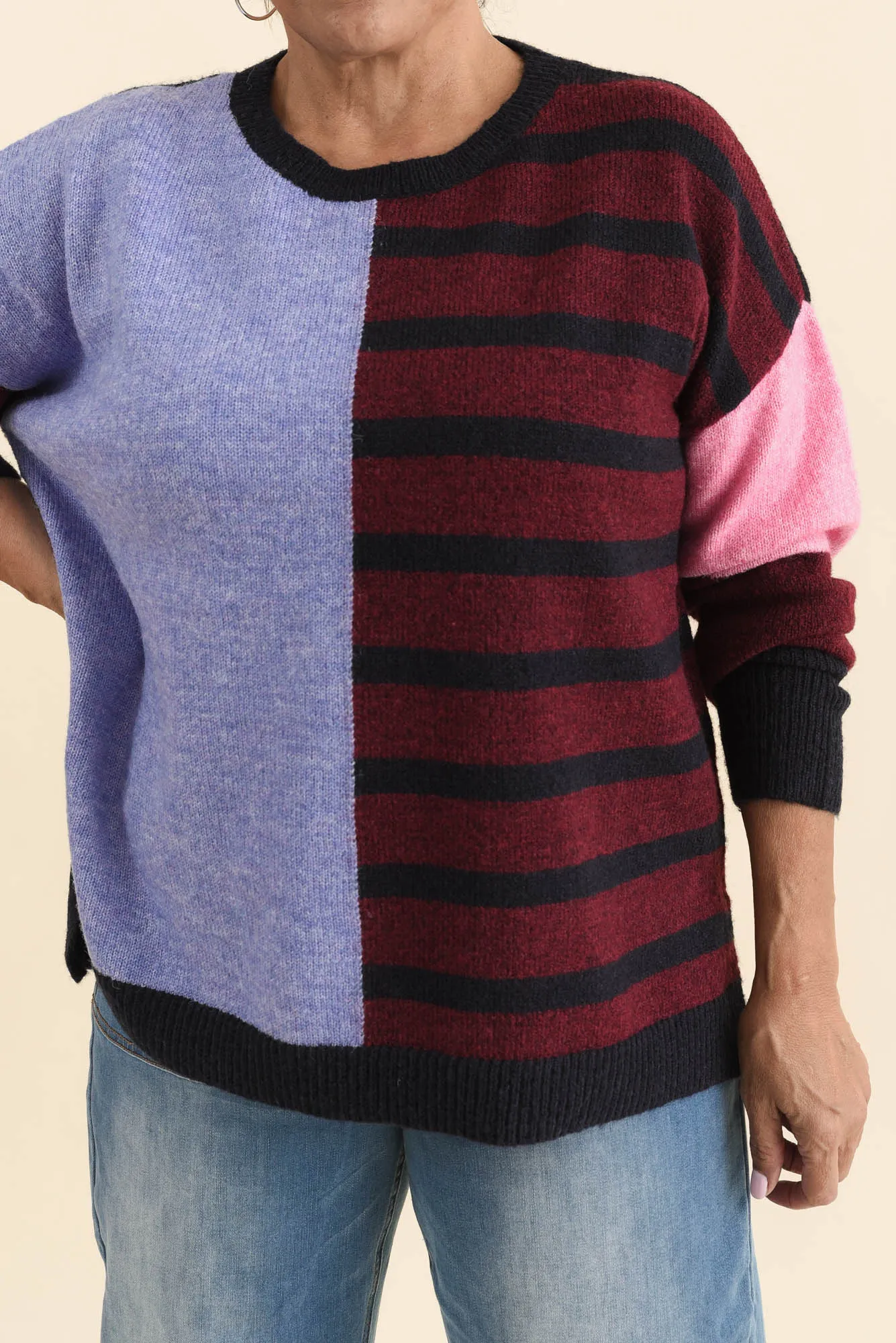 Kit Red Splice Knit Jumper sold by Blue Bungalow product image thumbnail 5