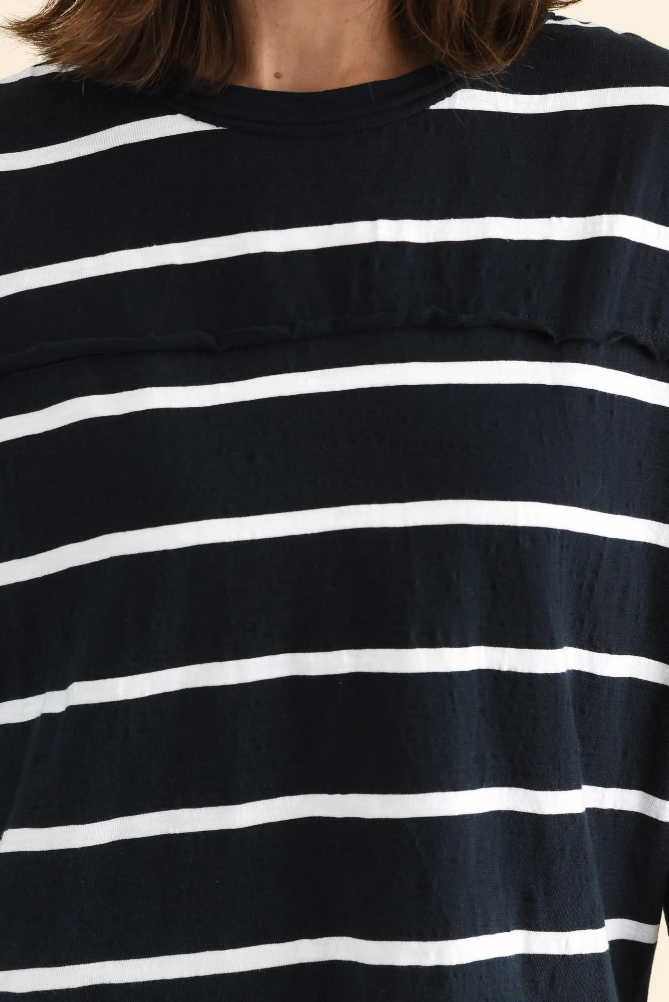 Jayne Navy Stripe Cotton Throw On Top sold by Blue Bungalow product image thumbnail 5