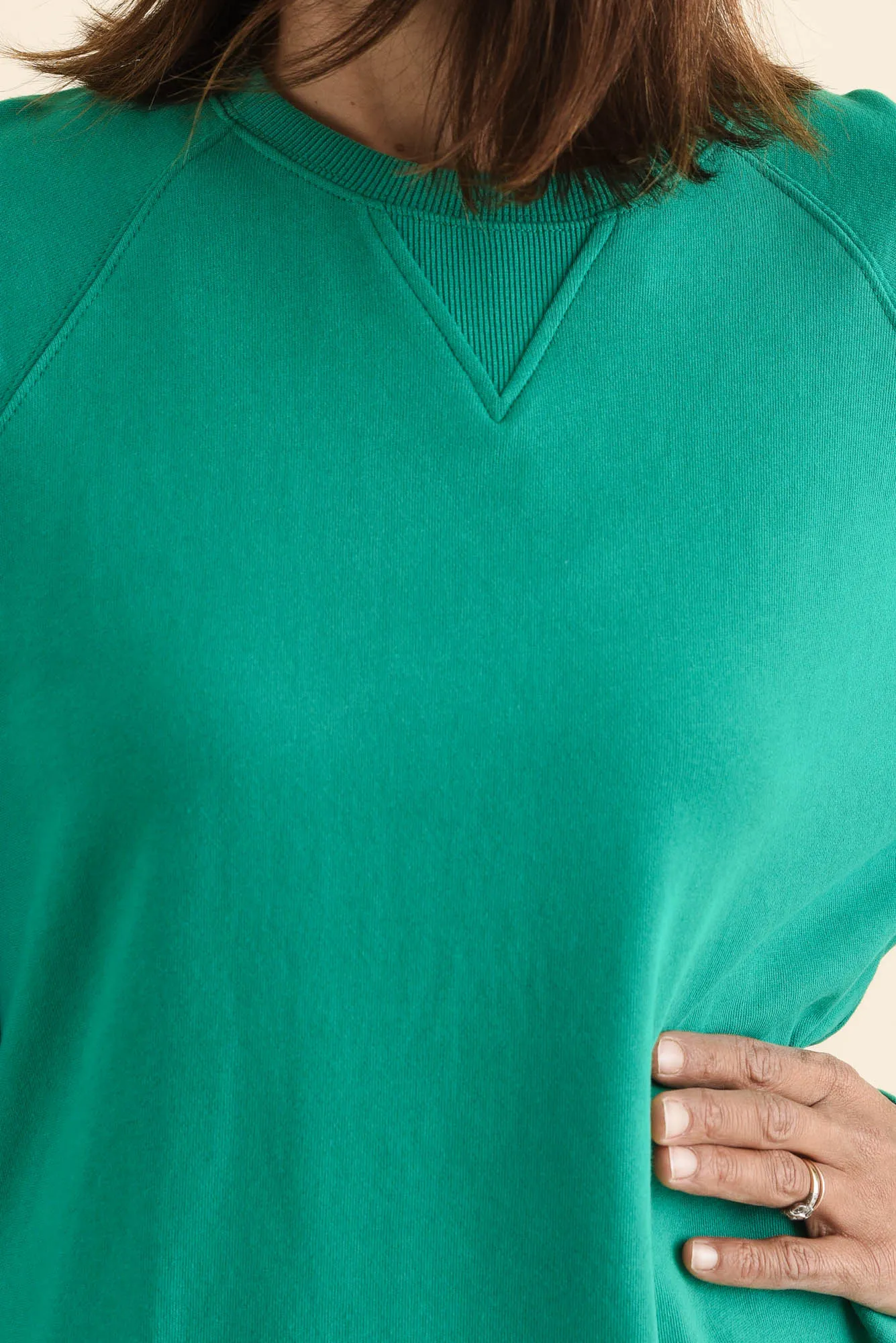 Melbourne Green Cotton Crewneck Sweatshirt sold by Blue Bungalow product image thumbnail 5