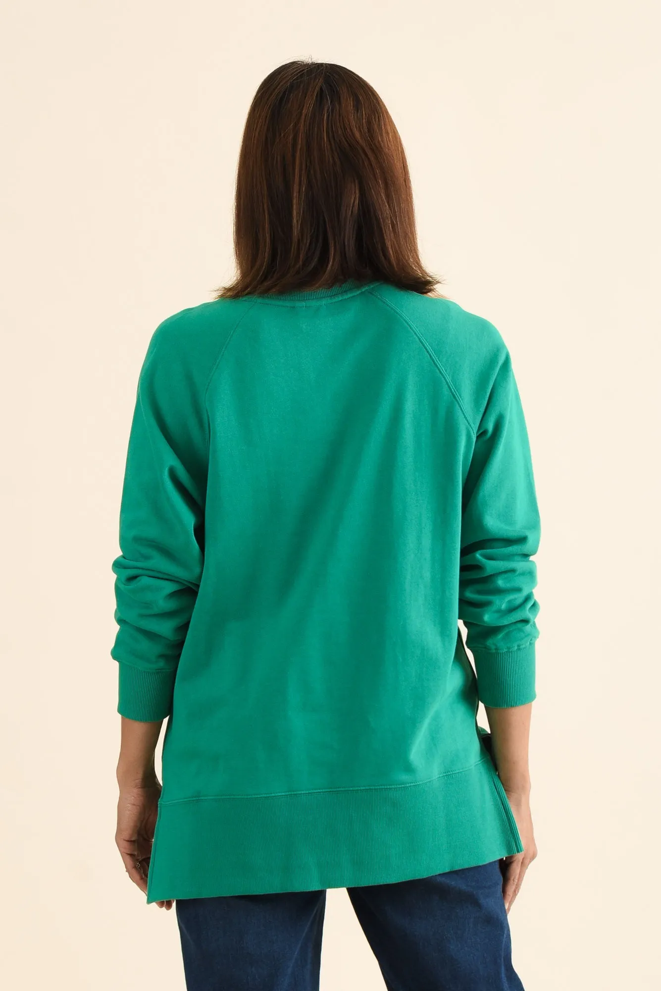 Melbourne Green Cotton Crewneck Sweatshirt sold by Blue Bungalow product image thumbnail 4