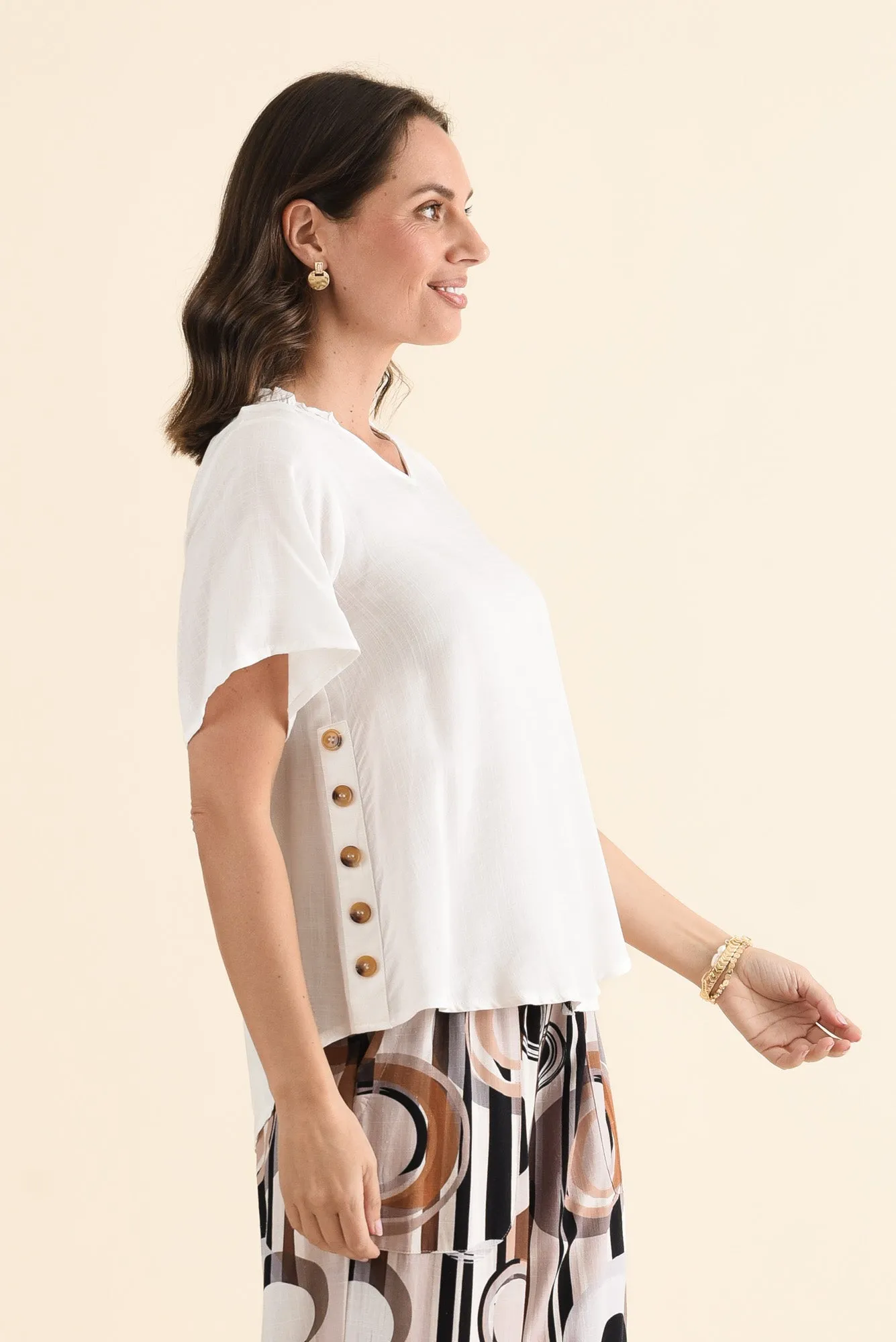 Hina White Frill Collar Top sold by Blue Bungalow product image thumbnail 3