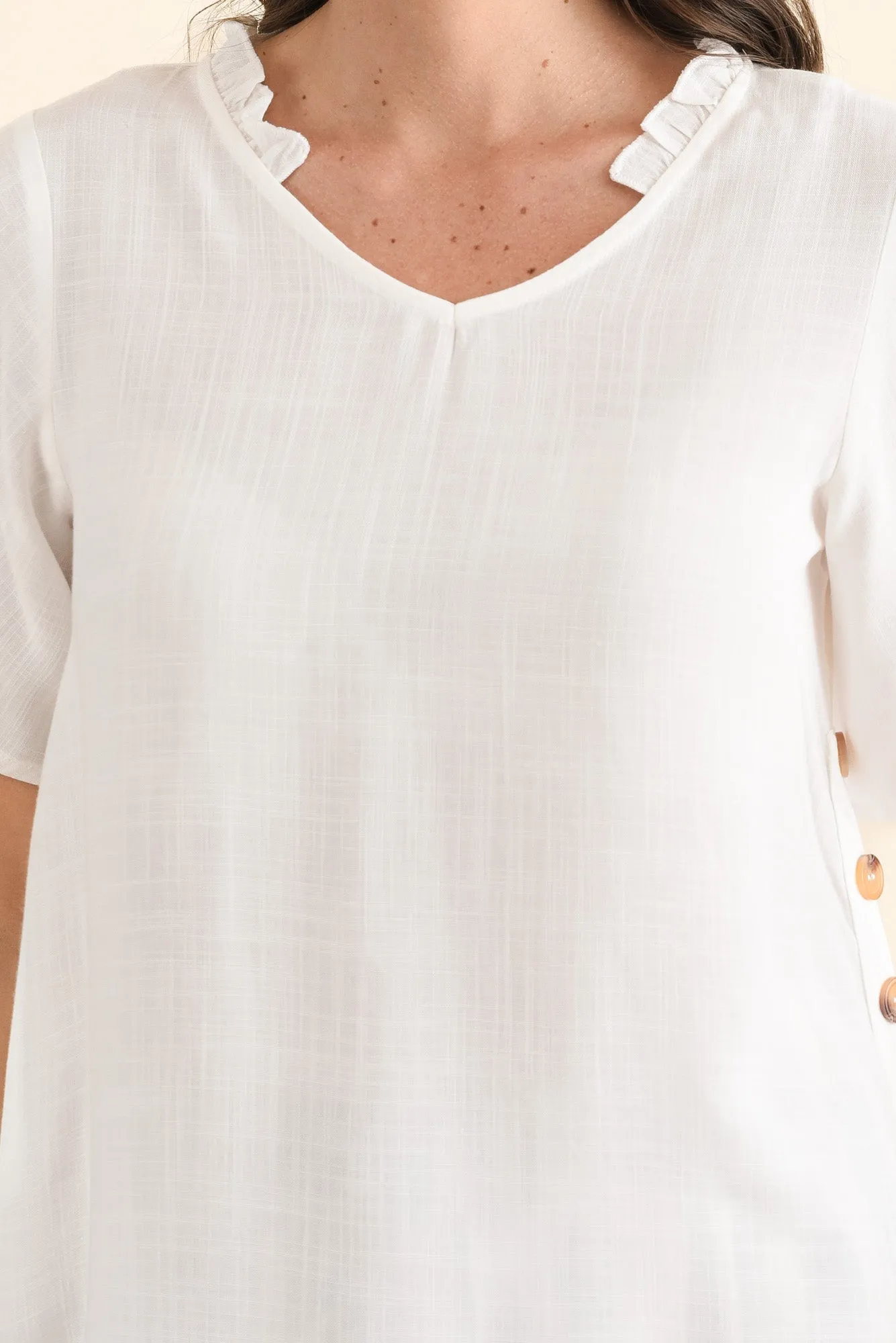 Hina White Frill Collar Top sold by Blue Bungalow product image thumbnail 5