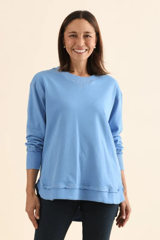 Osbourne Light Blue Cotton Sweatshirt made by Willow Tree