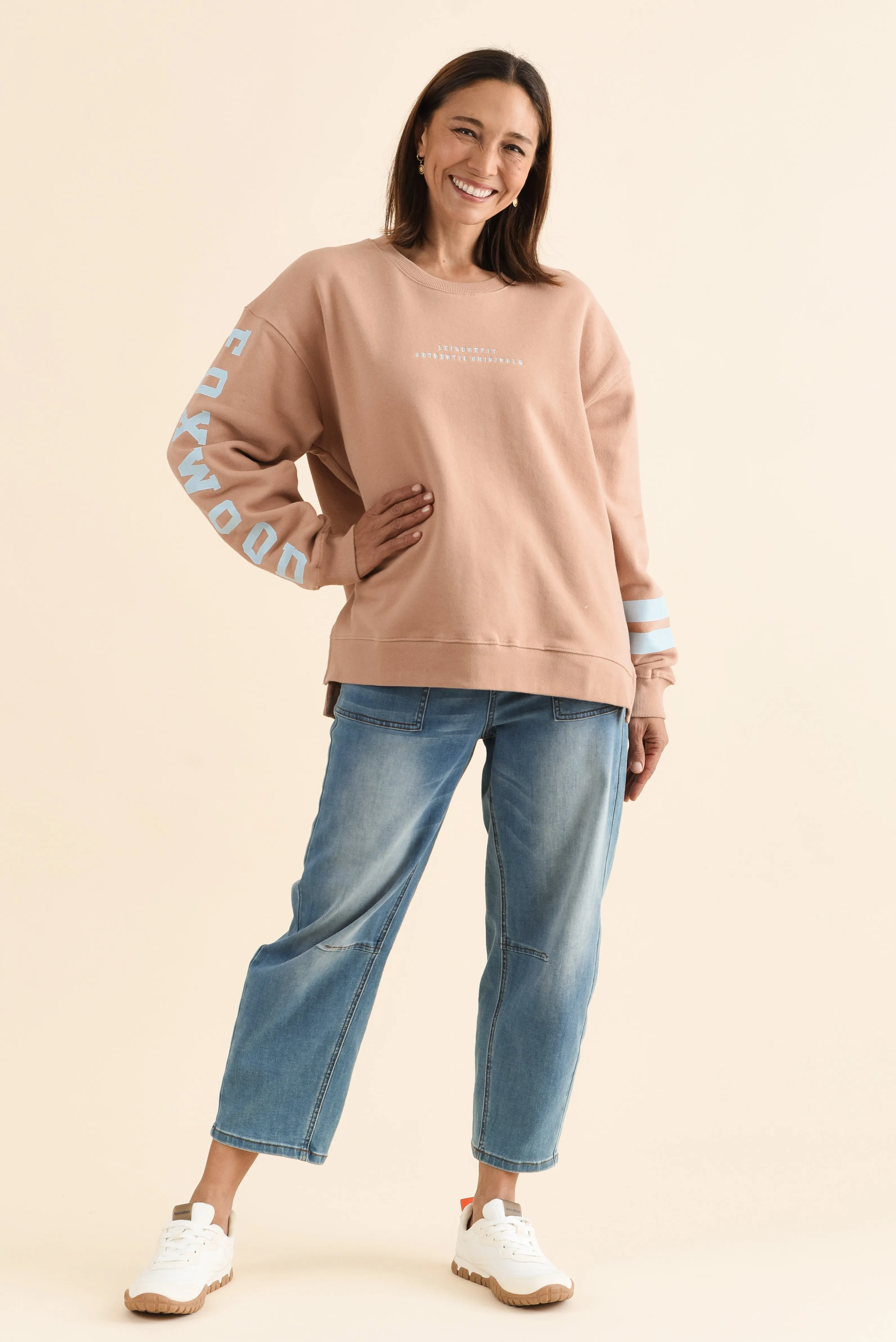 Origin Tan Cotton Crewneck Sweatshirt sold by Blue Bungalow product image thumbnail 2