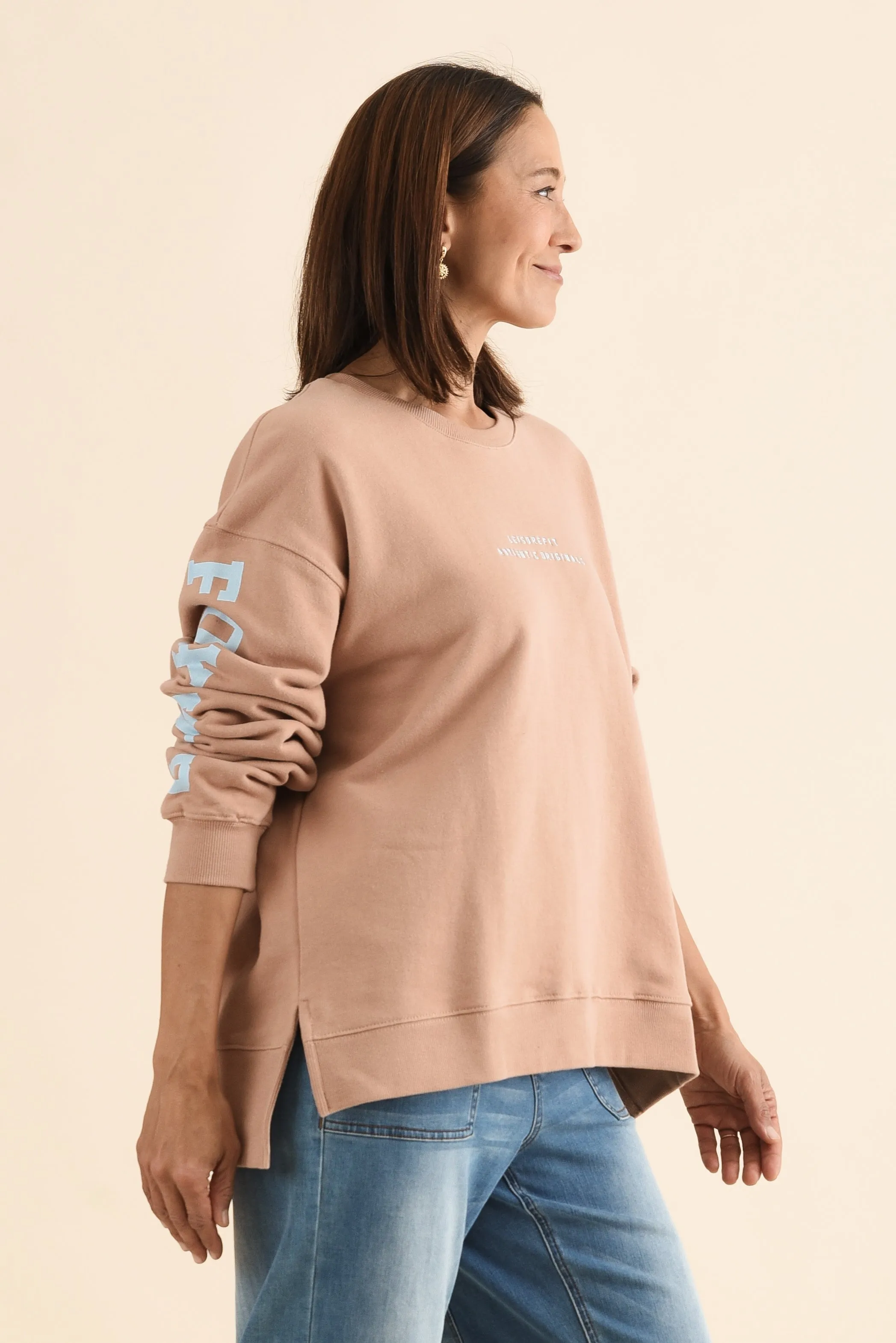 Origin Tan Cotton Crewneck Sweatshirt sold by Blue Bungalow product image thumbnail 3