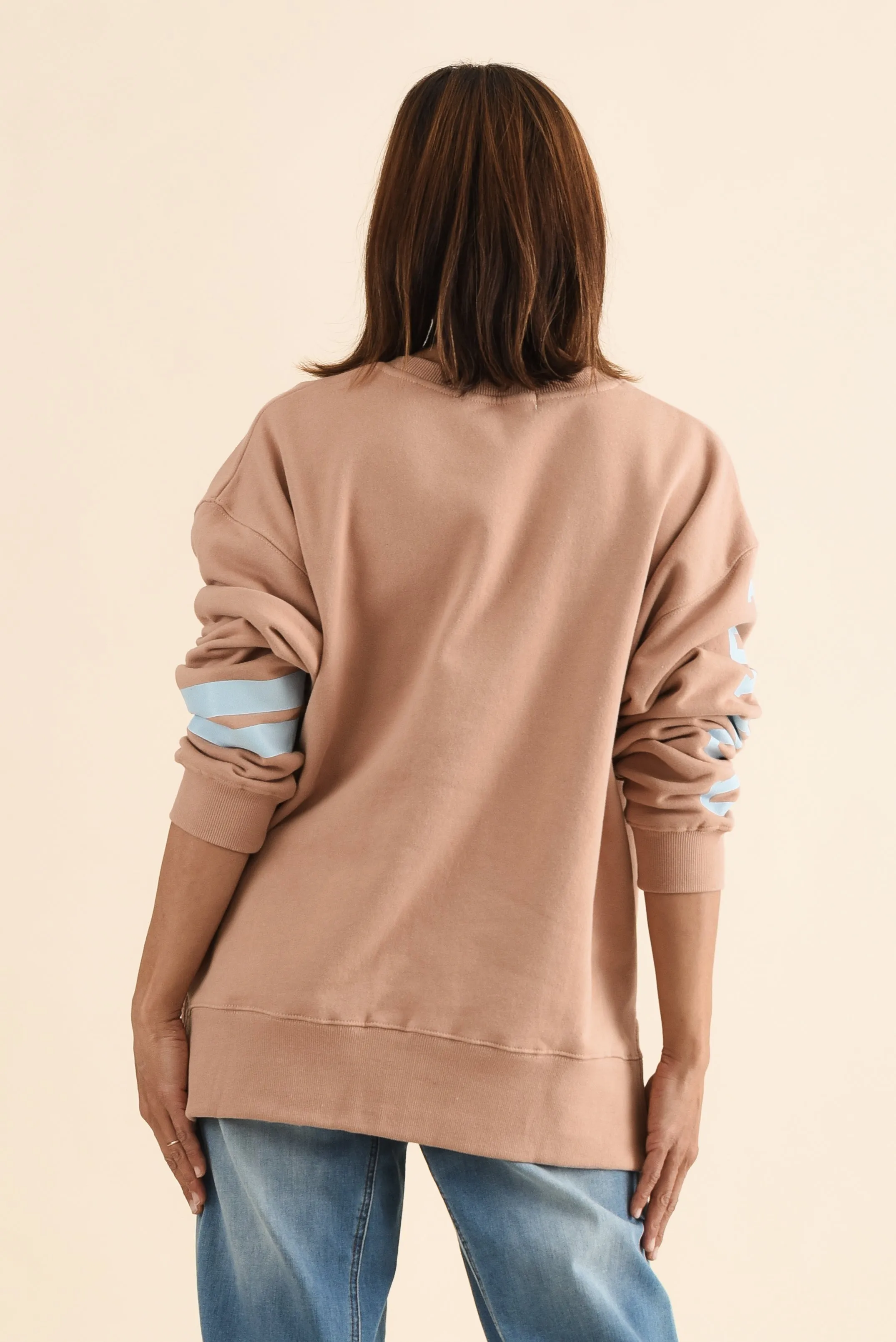 Origin Tan Cotton Crewneck Sweatshirt sold by Blue Bungalow product image thumbnail 4