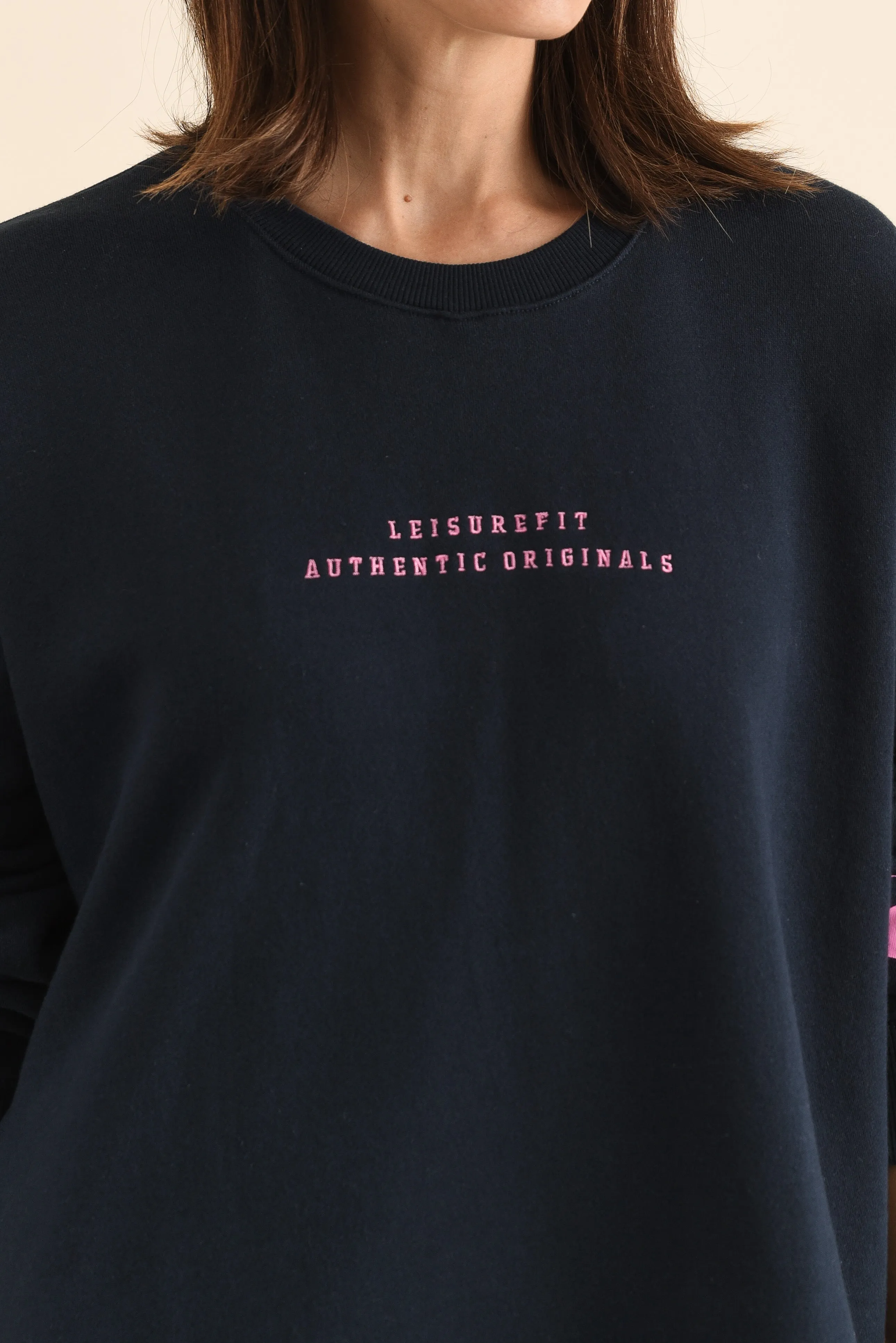 Origin Navy Cotton Crewneck Sweatshirt sold by Blue Bungalow product image thumbnail 5