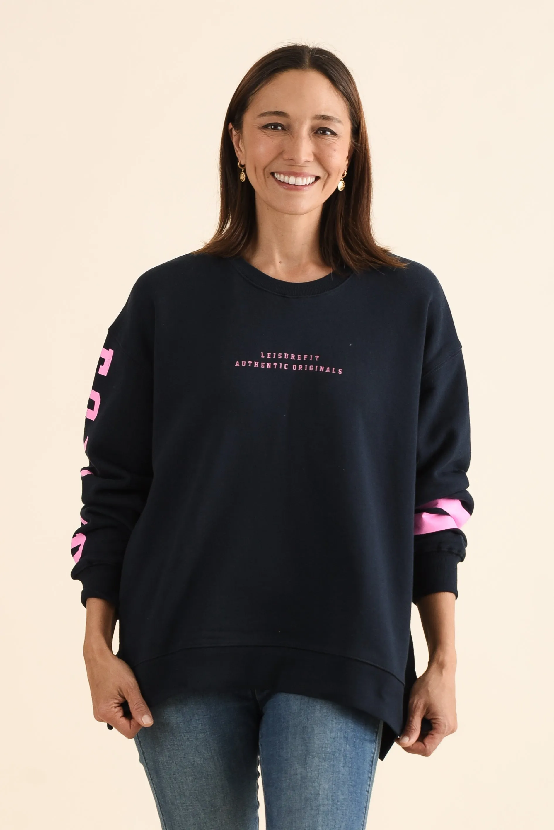 Origin Navy Cotton Crewneck Sweatshirt sold by Blue Bungalow