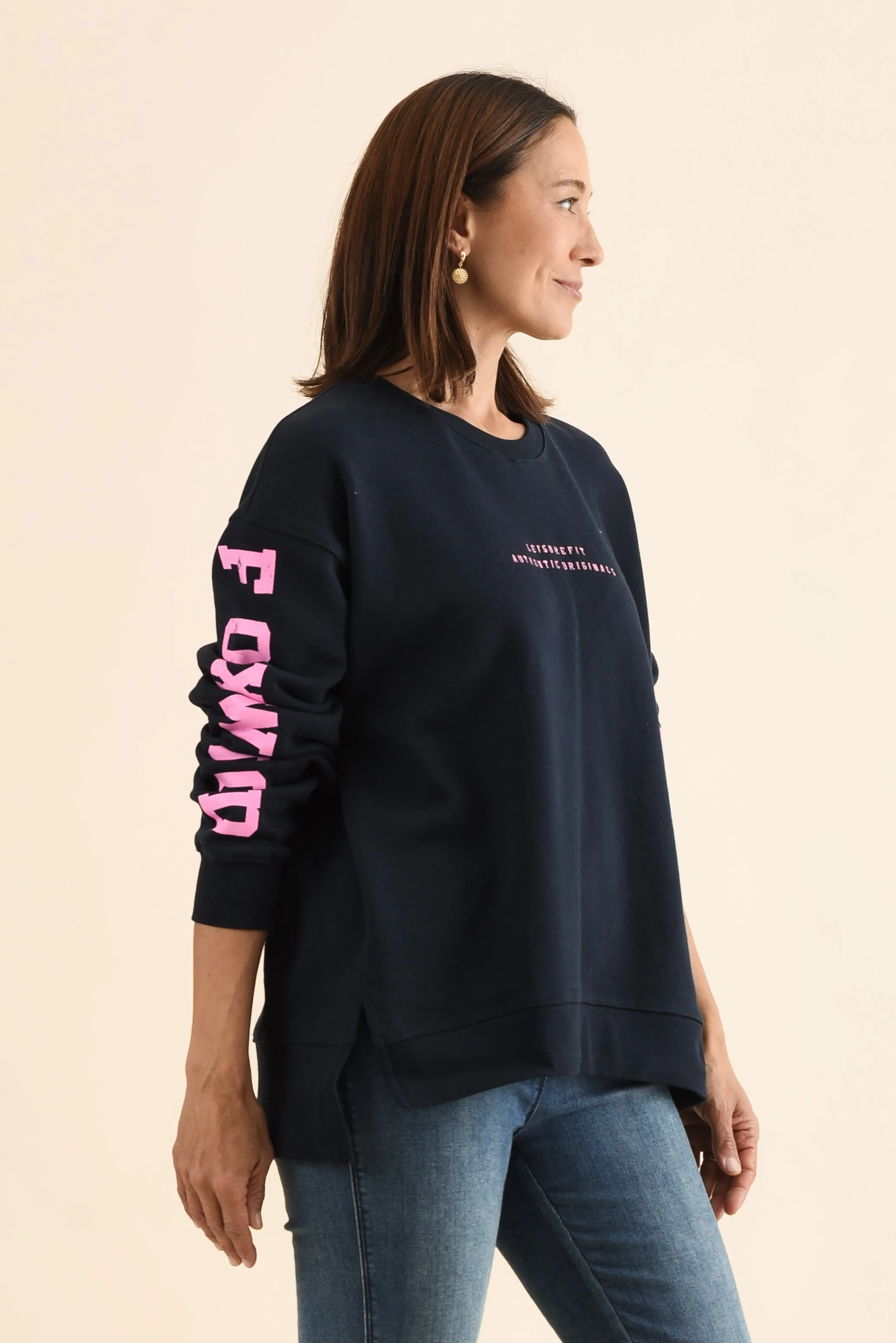 Origin Navy Cotton Crewneck Sweatshirt sold by Blue Bungalow product image thumbnail 3