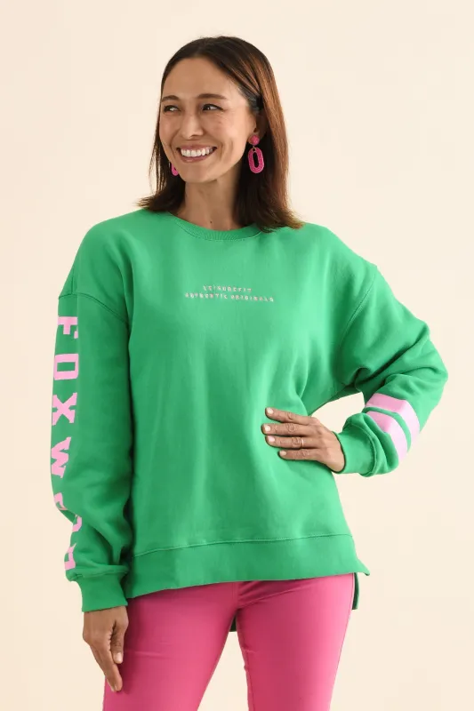 Origin Green Cotton Crewneck Sweatshirt made by Foxwood Clothing
