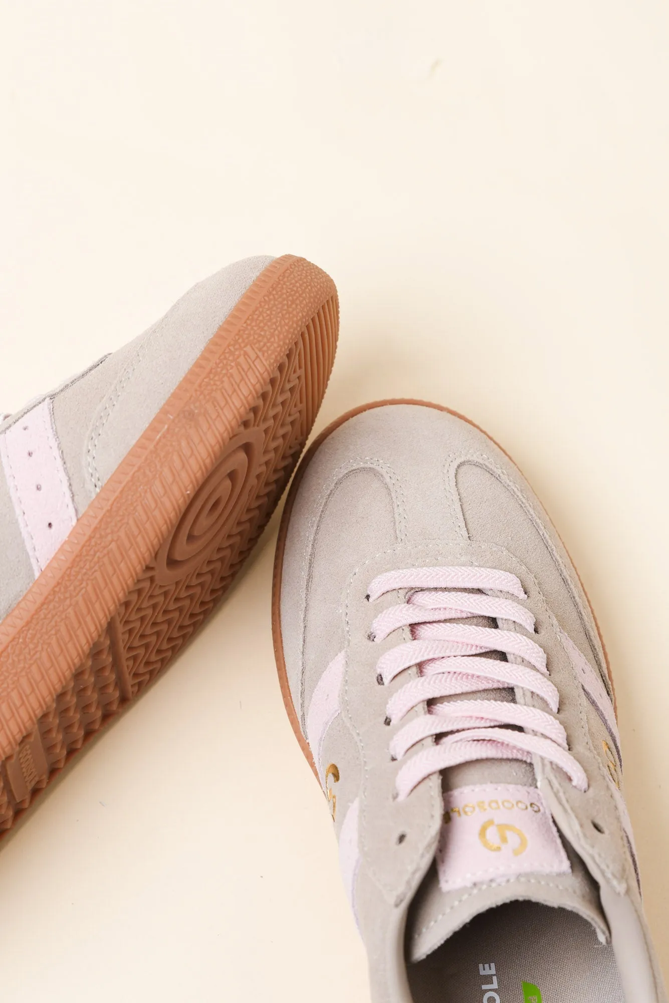 Parallel Taupe and Pink Contrast Suede Sneaker sold by Blue Bungalow product image thumbnail 3