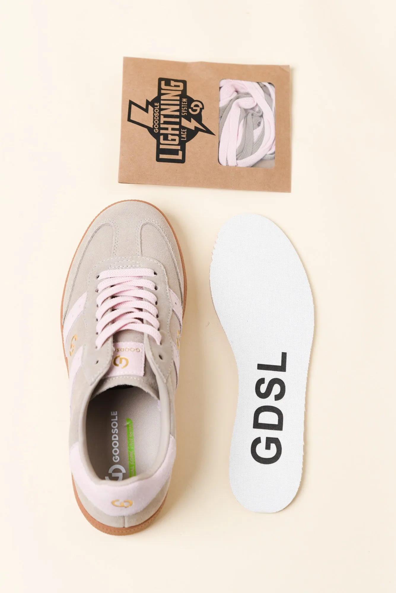 Parallel Taupe and Pink Contrast Suede Sneaker sold by Blue Bungalow product image thumbnail 4