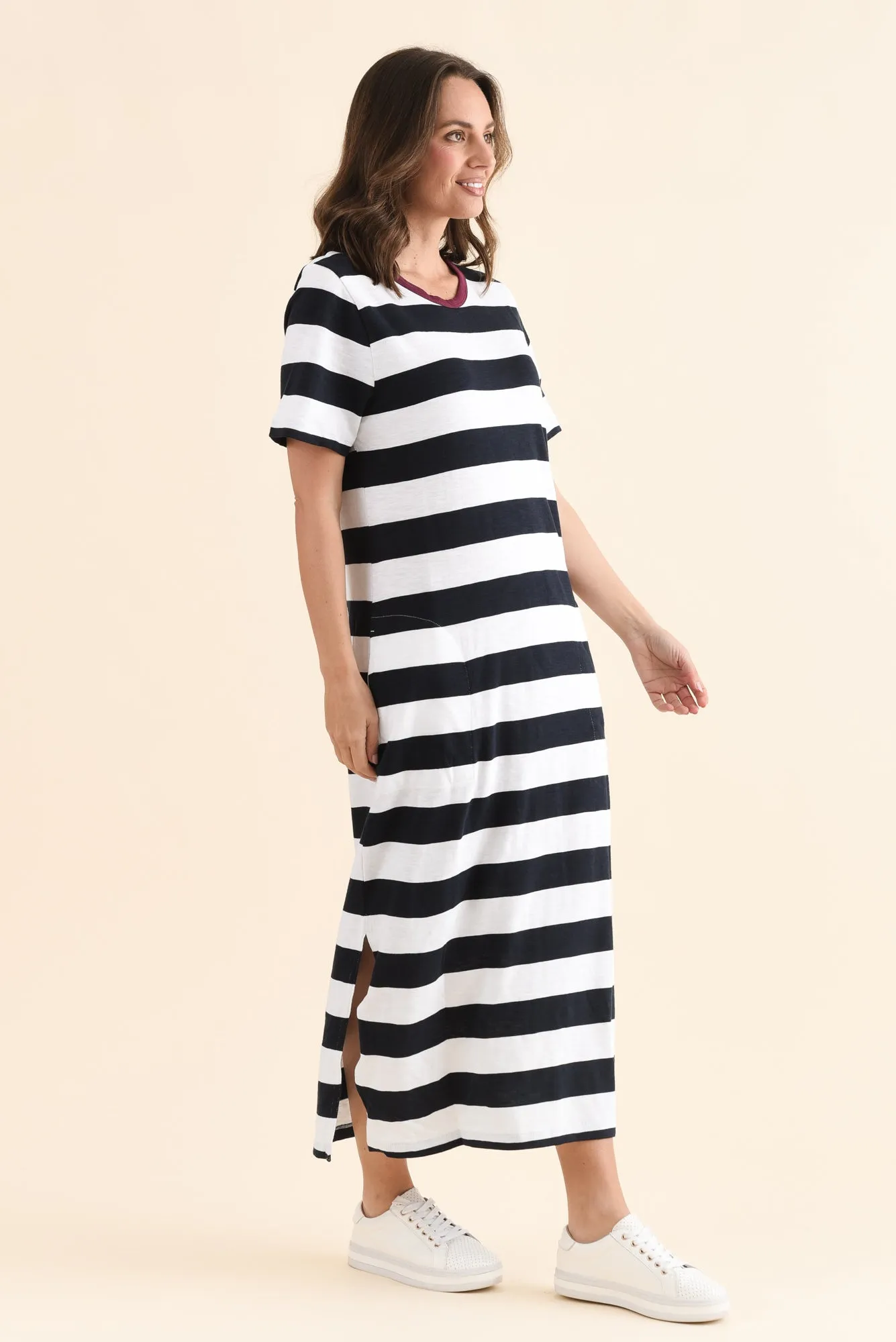 Tallow Navy Stripe Pocket Dress sold by Blue Bungalow product image thumbnail 3