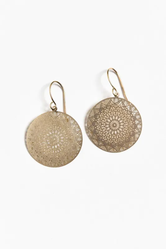 Mini Gold Web Earrings sold by Blue Bungalow