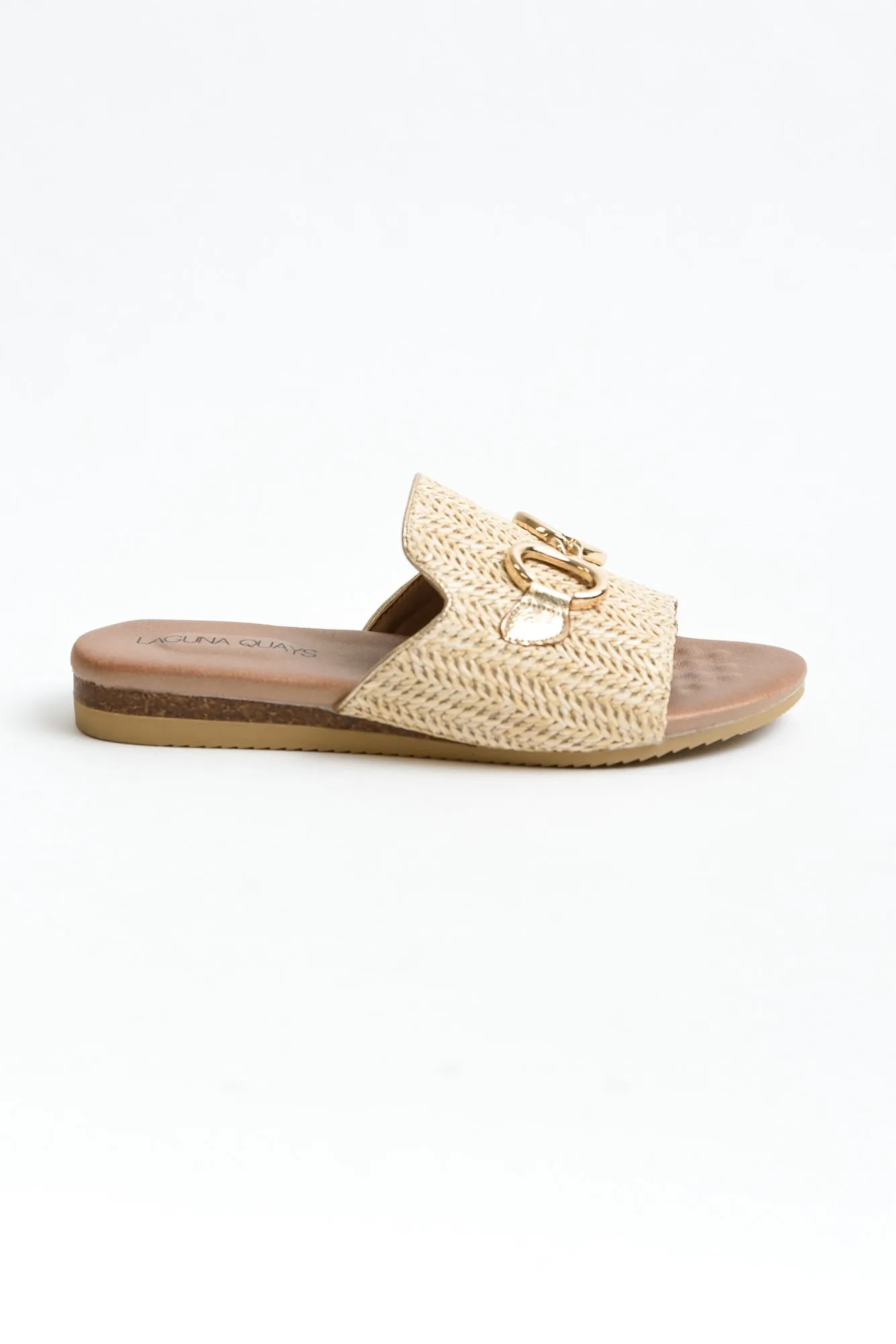 Kandy Beige Raffia Buckle Slide sold by Blue Bungalow product image thumbnail 5